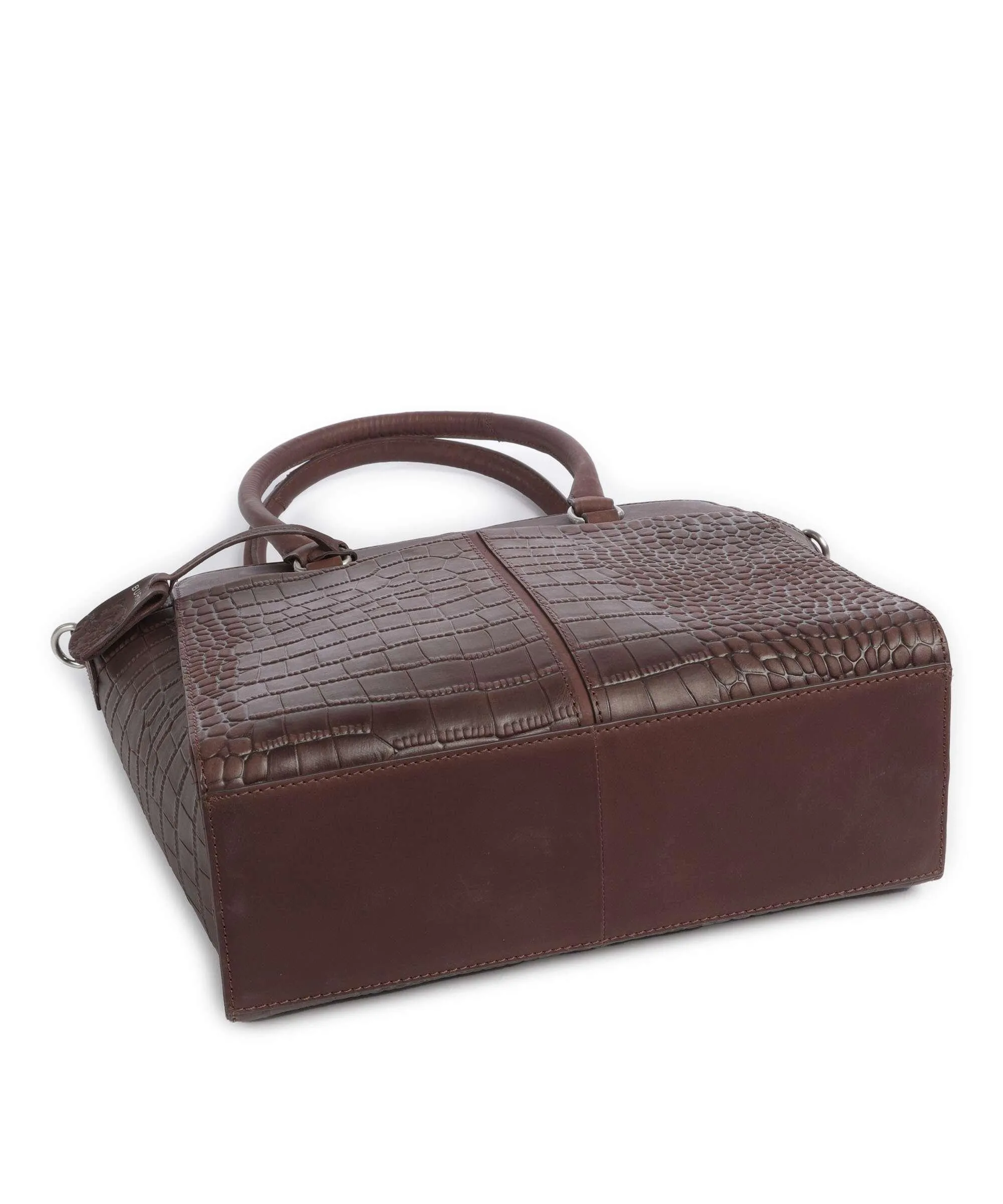  Burkely Cool Colbie Borsa a mano pelle in rilievo marrone scuro  