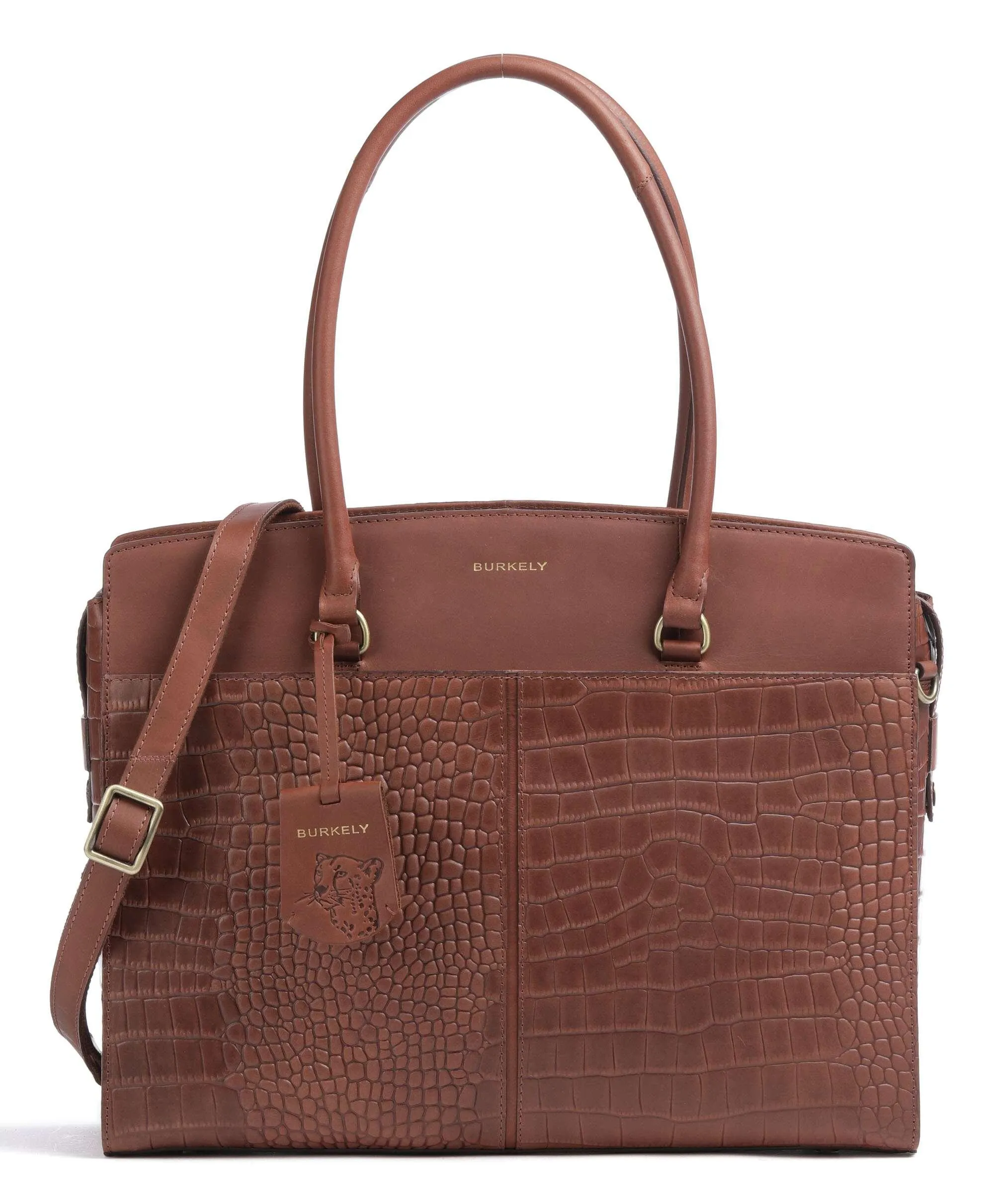 Burkely Cool Colbie Borsa shopper 15″ pelle in rilievo marrone  