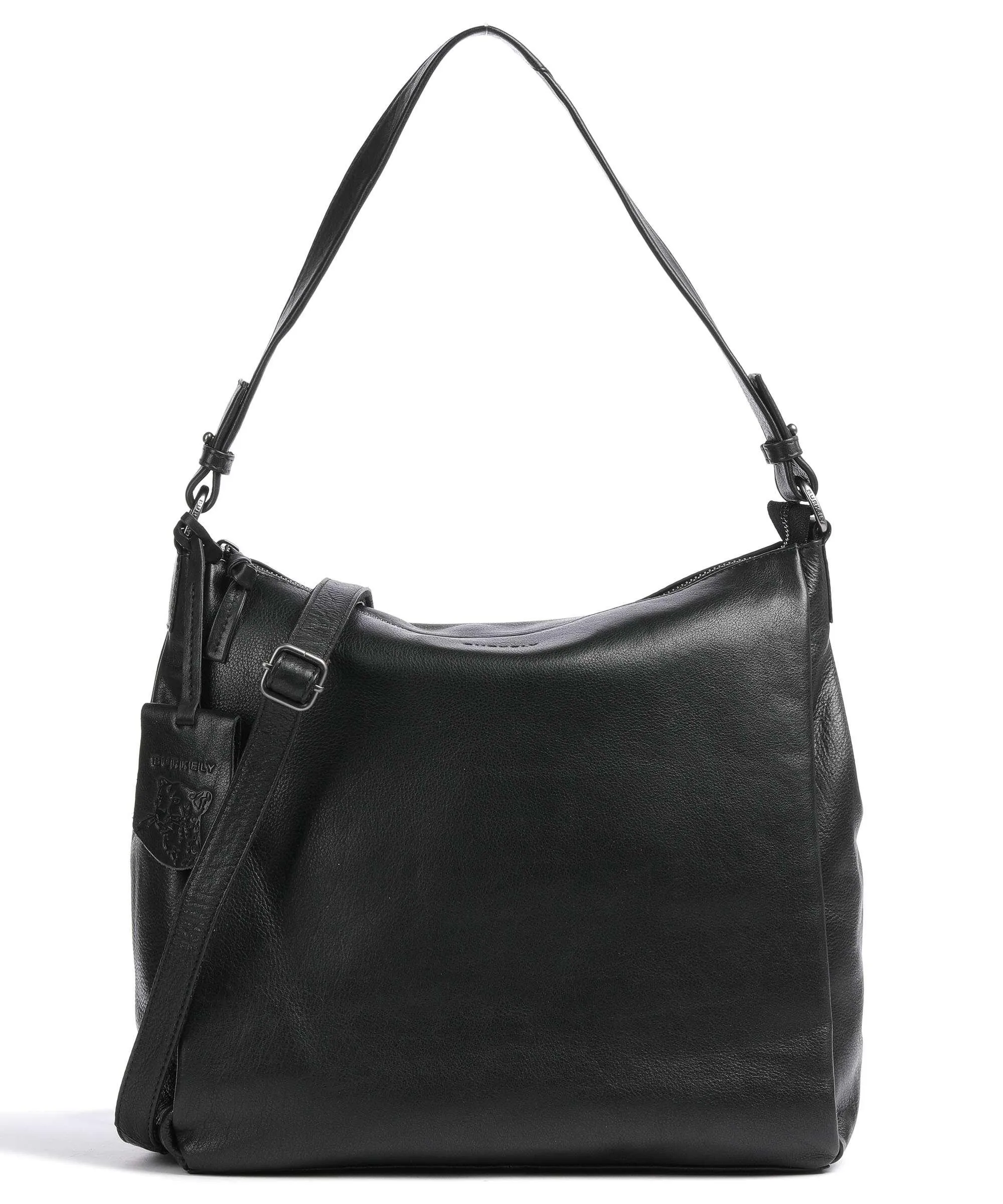  Burkely Just Jolie Borsa hobo pelle granulata nero  