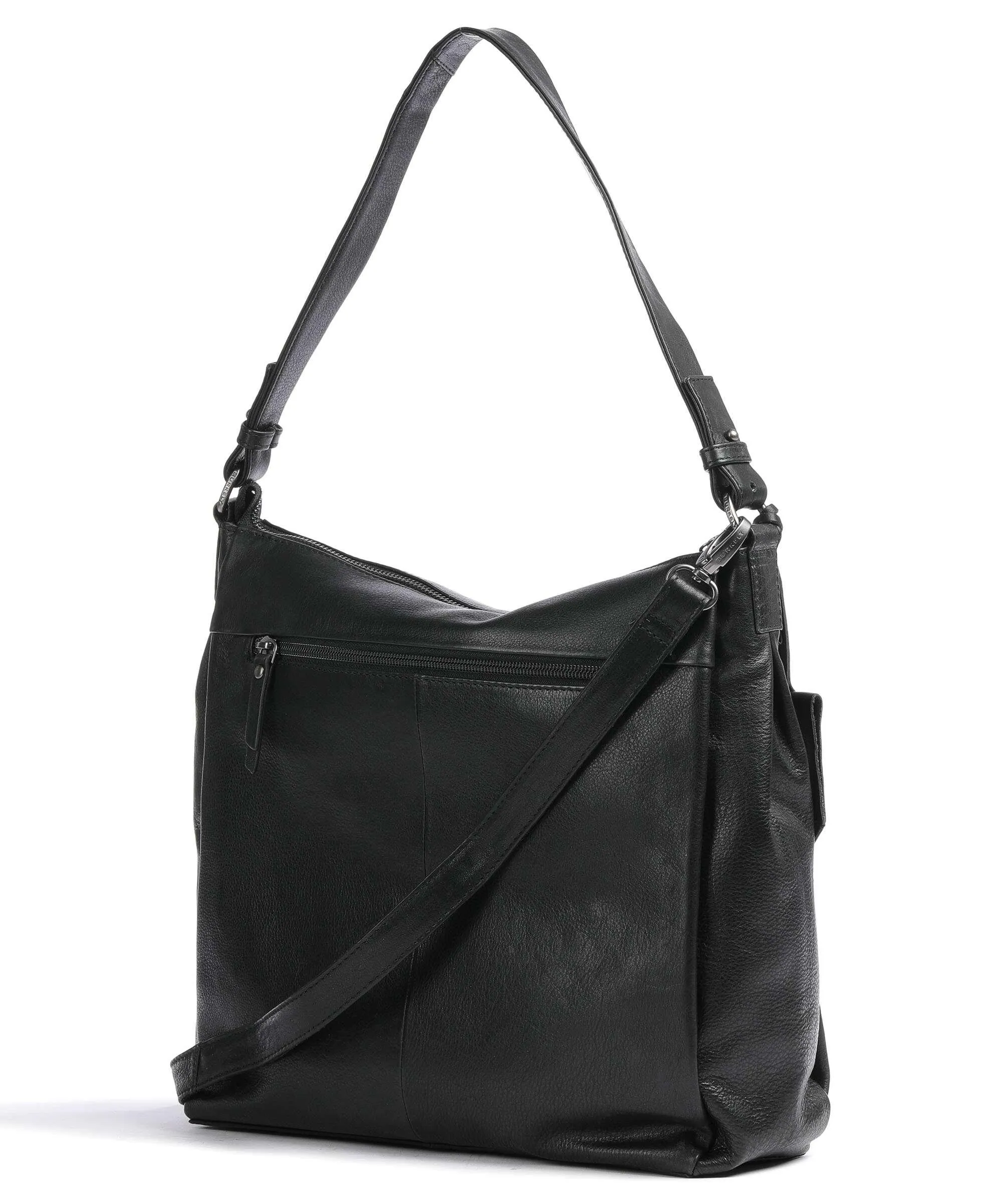  Burkely Just Jolie Borsa hobo pelle granulata nero  