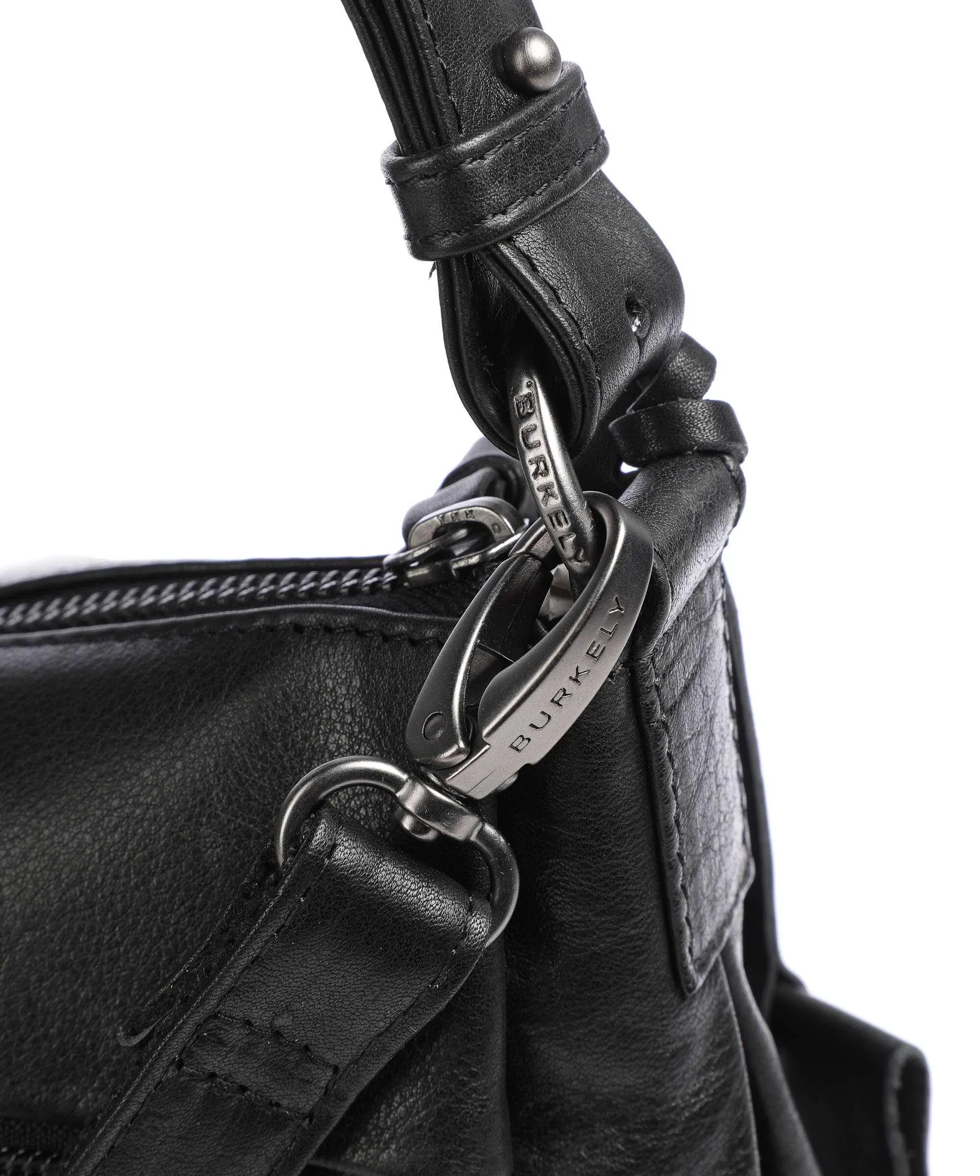  Burkely Just Jolie Borsa hobo pelle granulata nero  