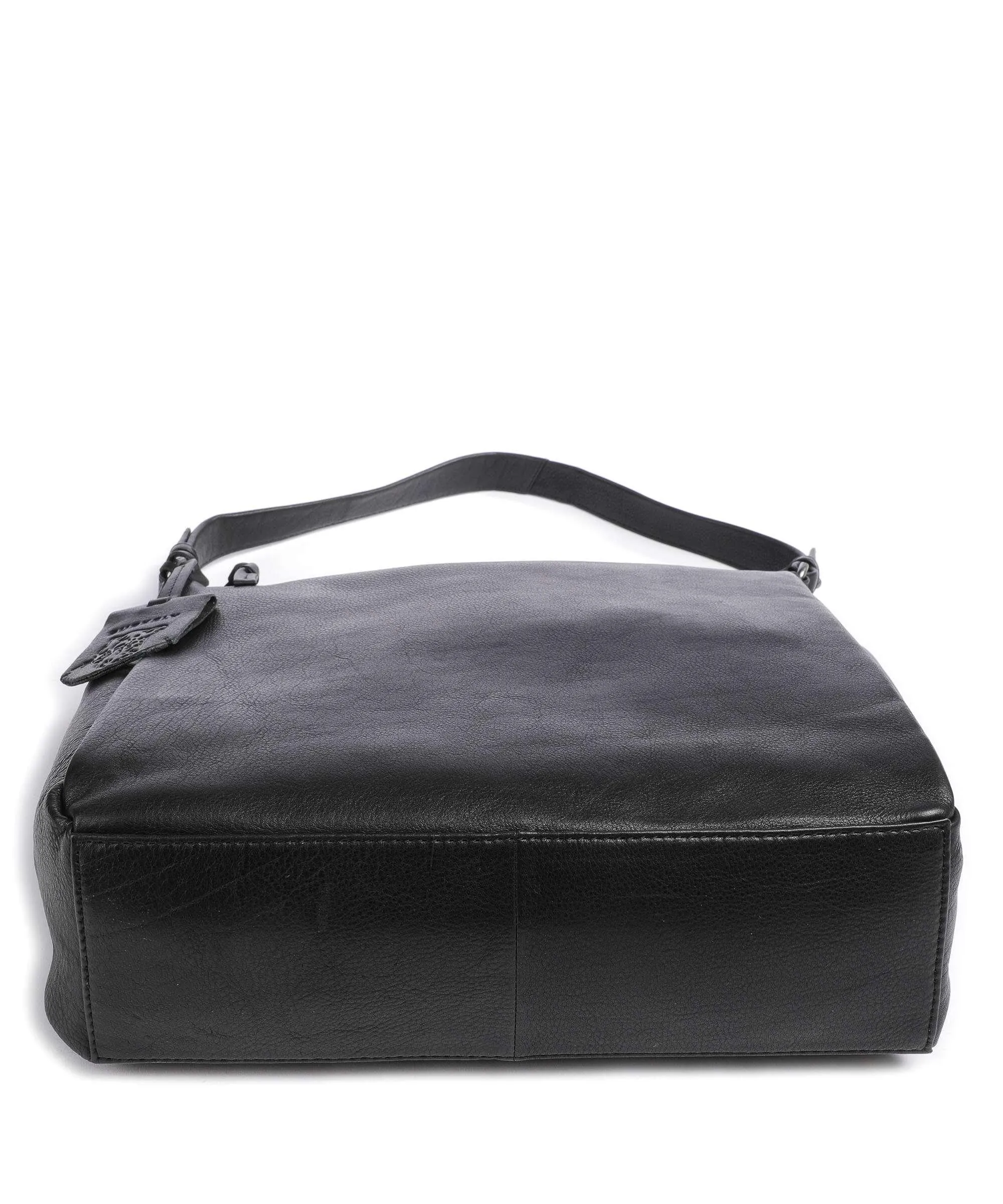  Burkely Just Jolie Borsa hobo pelle granulata nero  