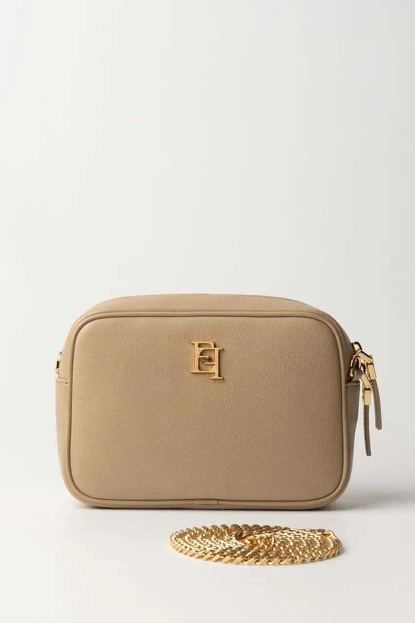 Camera bag con logo oro SABBIA