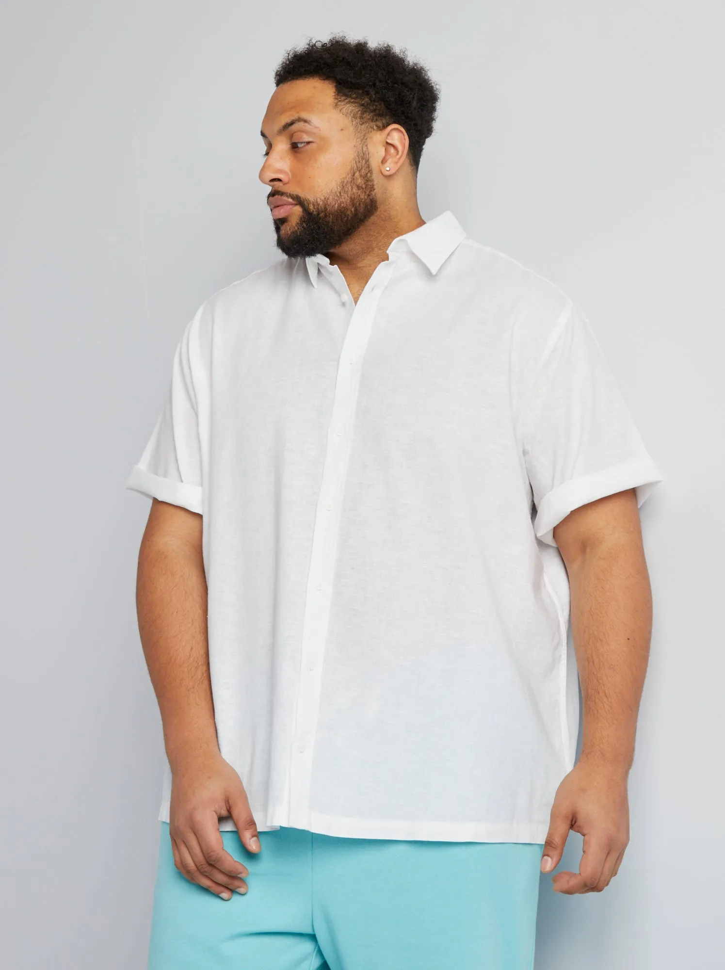 Camicia a maniche corte - bianco