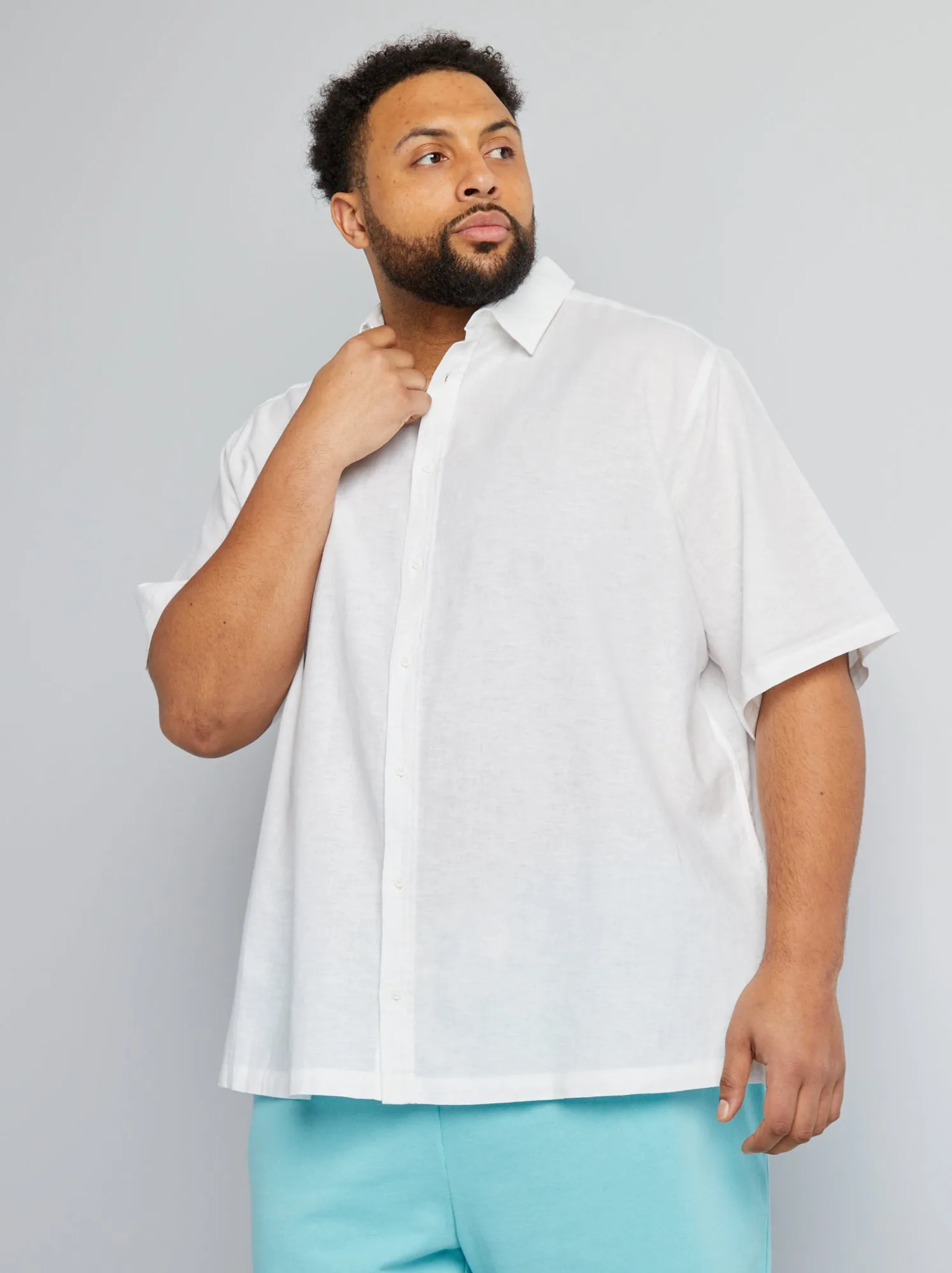 Camicia a maniche corte - bianco