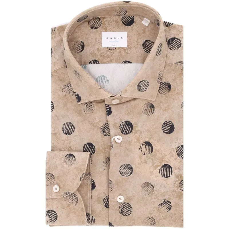 Camicia Active Tailor Fit in popeline fantasia 
