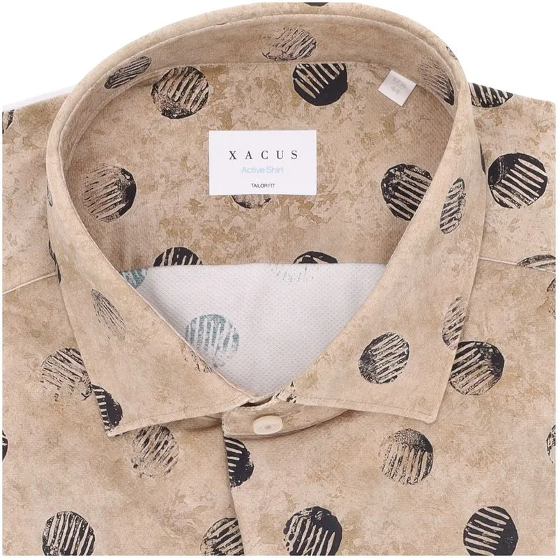 Camicia Active Tailor Fit in popeline fantasia 