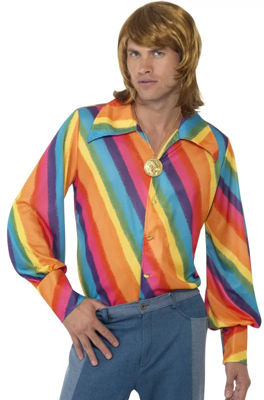 Camicia arcobaleno da uomo