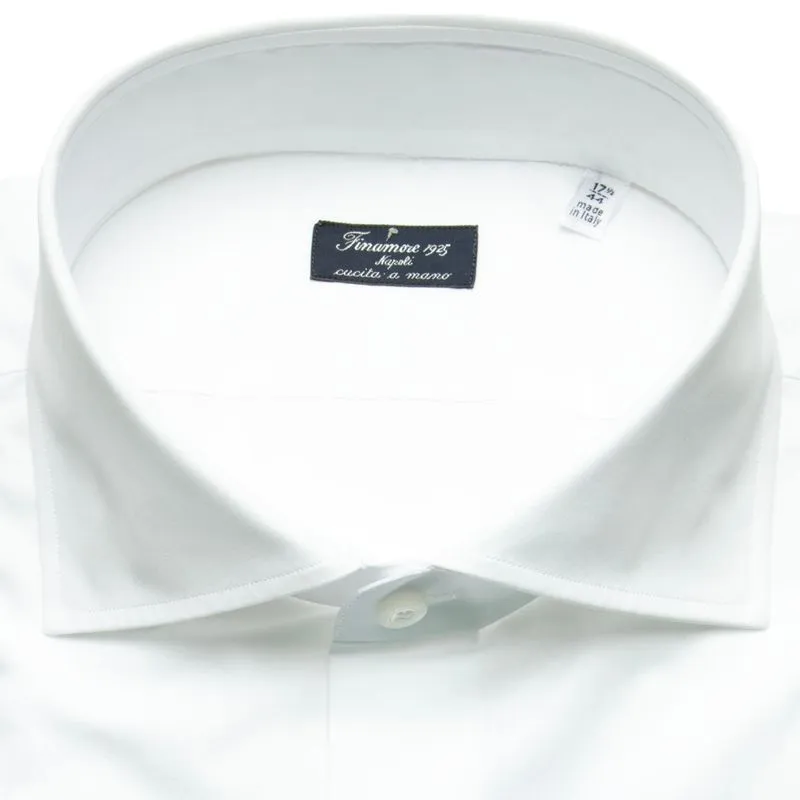 Camicia Eduardo bianca cucita a mano 