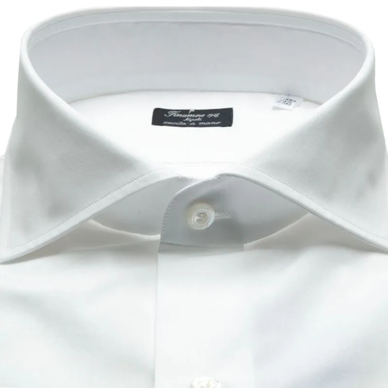 Camicia Eduardo bianca cucita a mano 