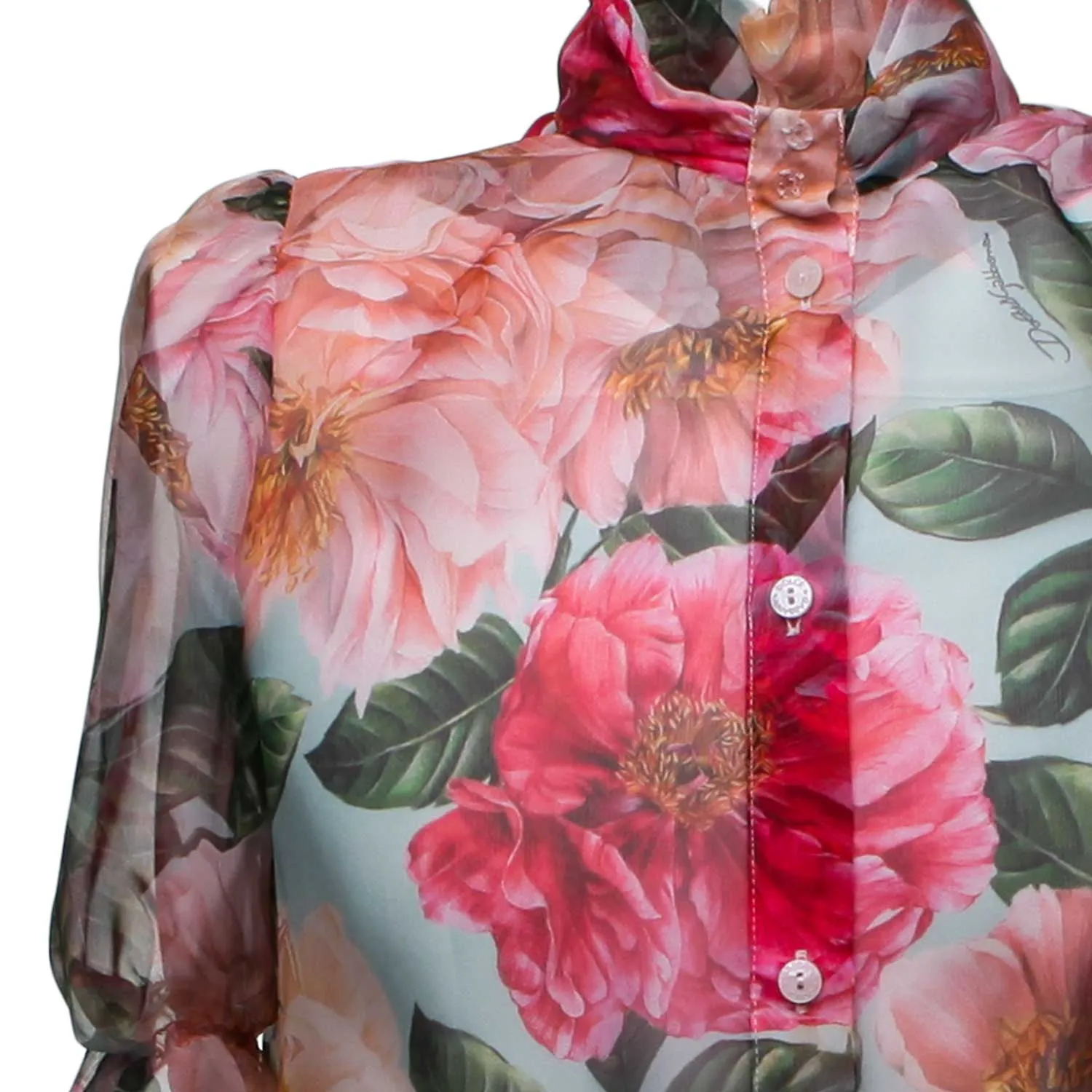 Camicia Floreale In Seta Bambina