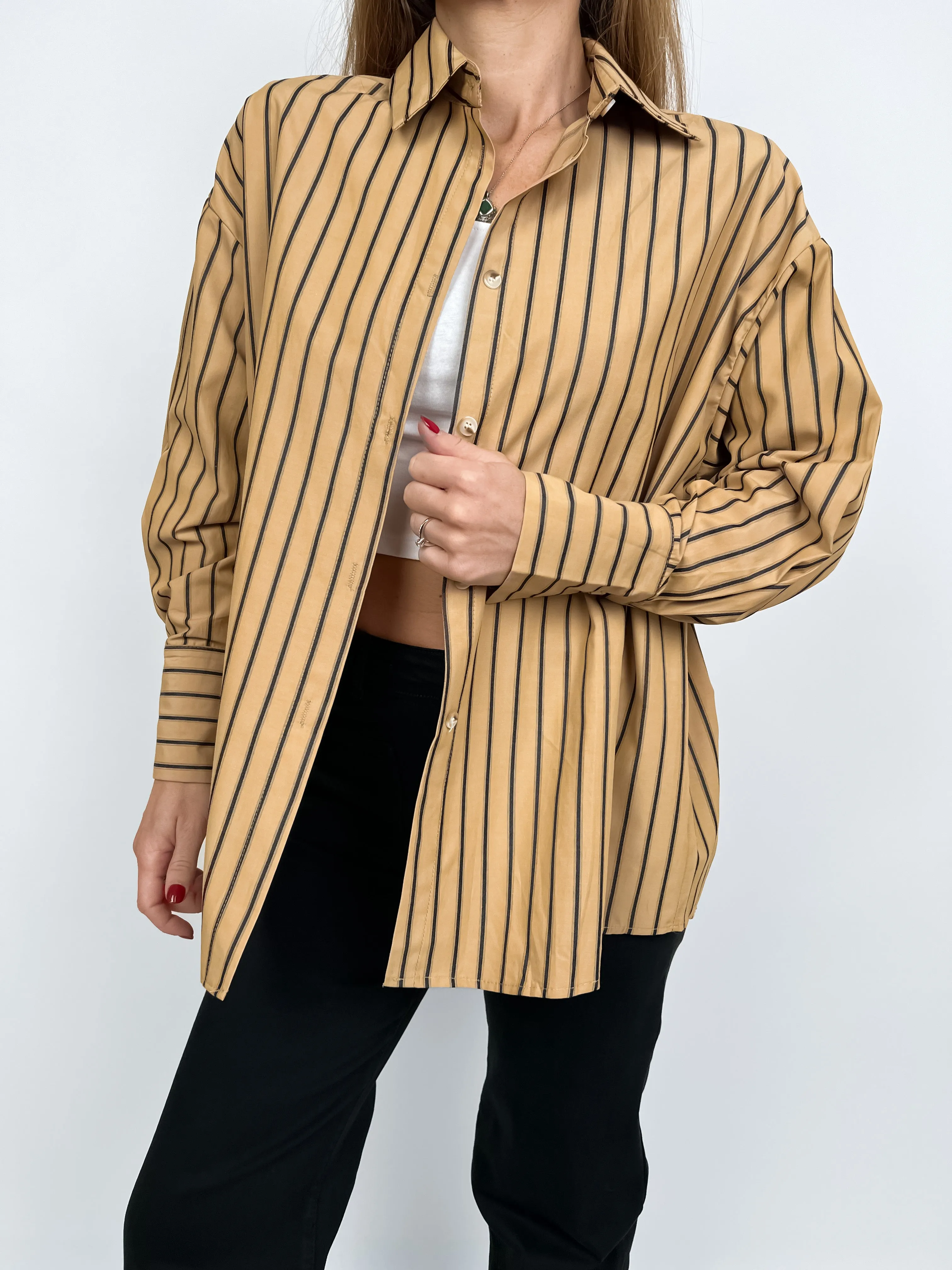 Camicia over a righe