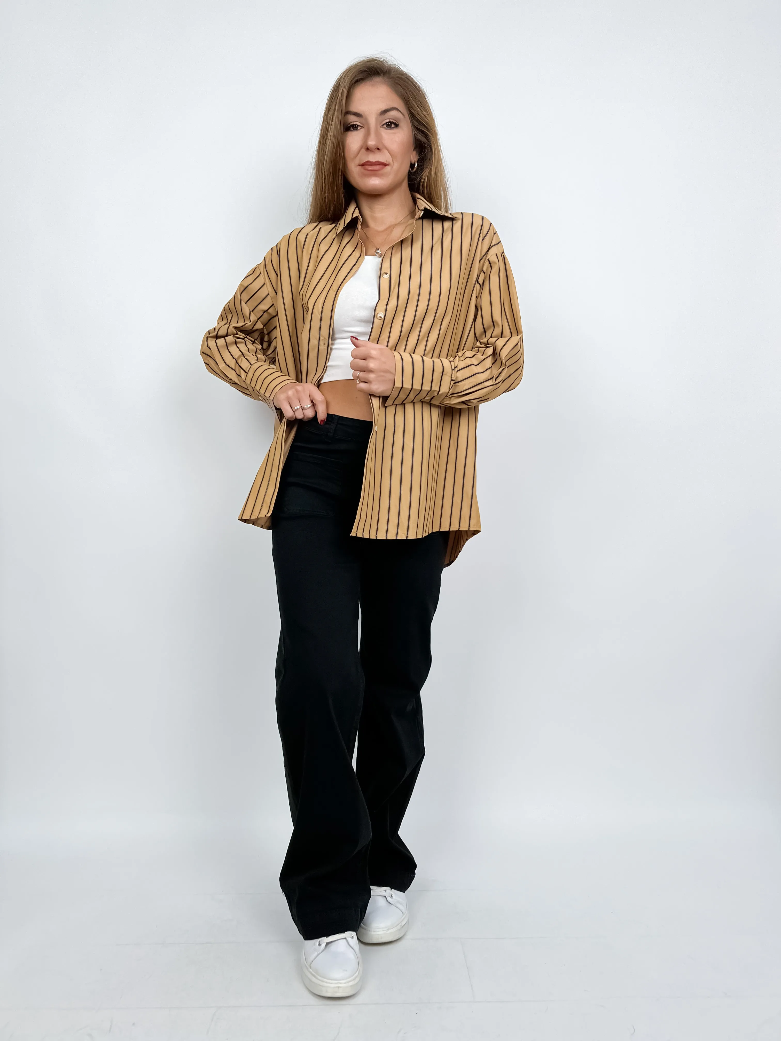 Camicia over a righe