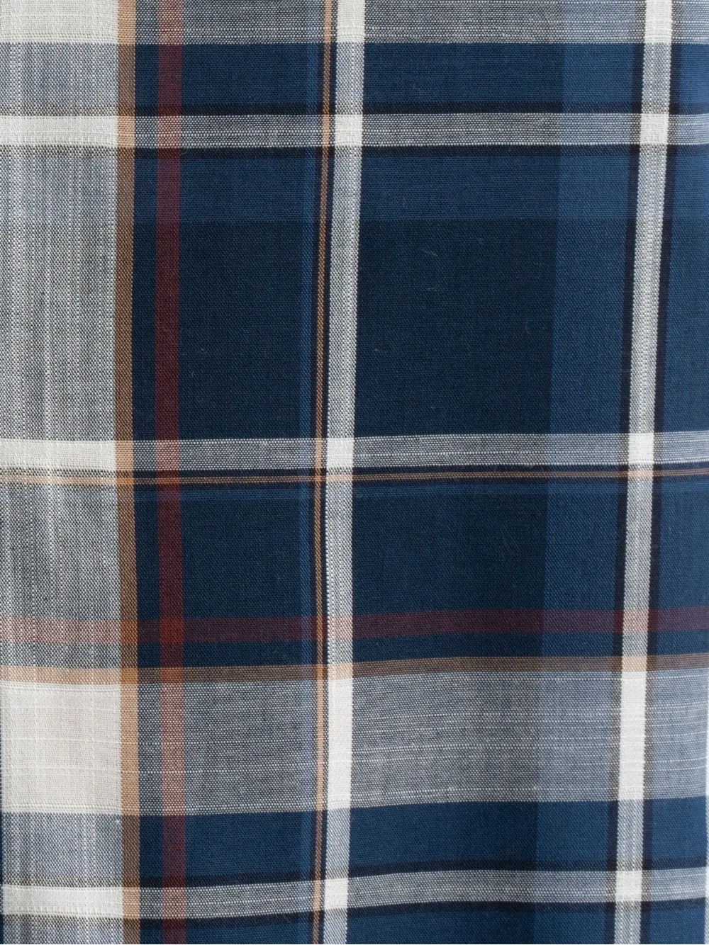Camicia uomo madras collo semi francese