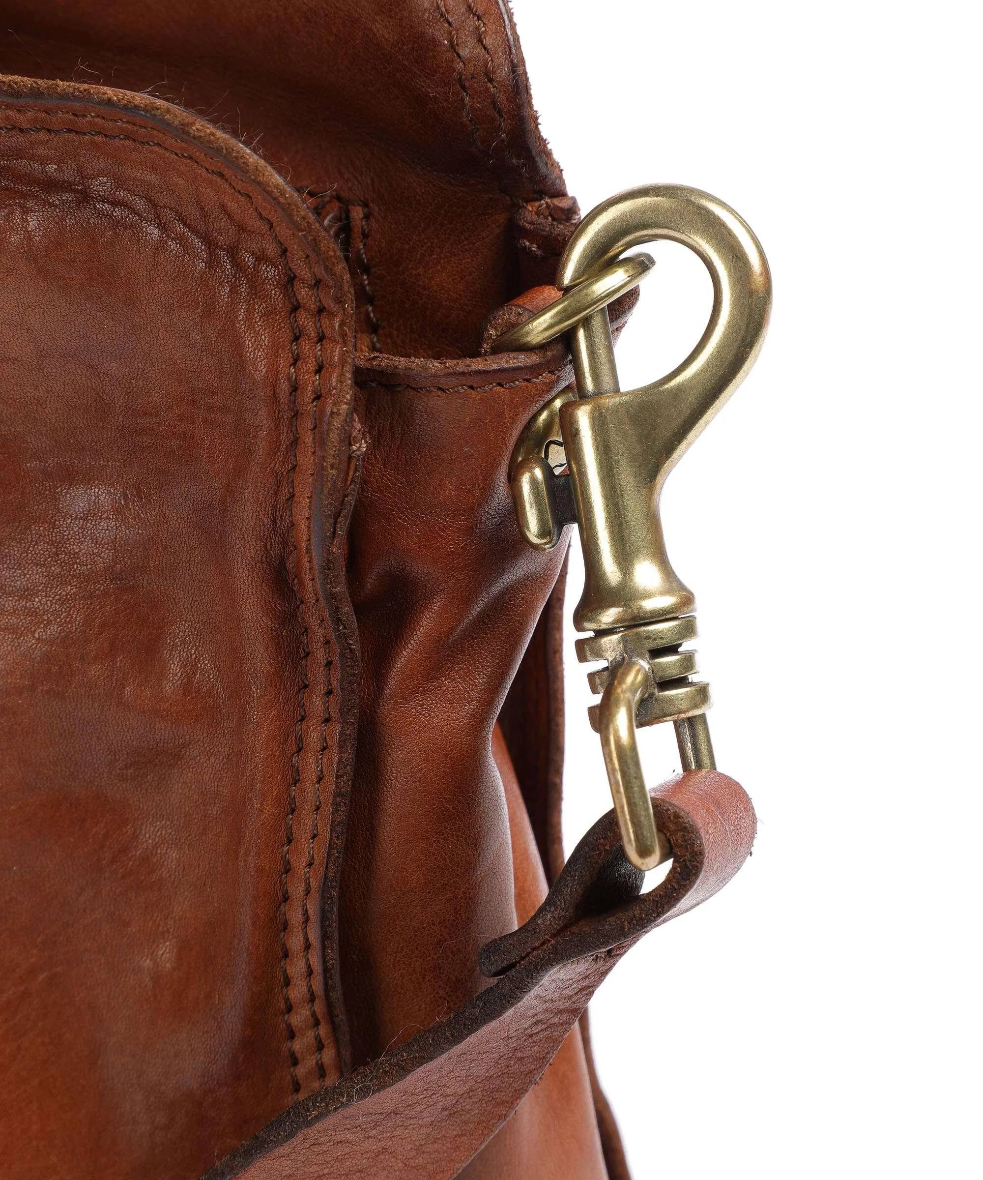  Campomaggi Borsa a mano 14″ pelle di vacchetta grana marrone  