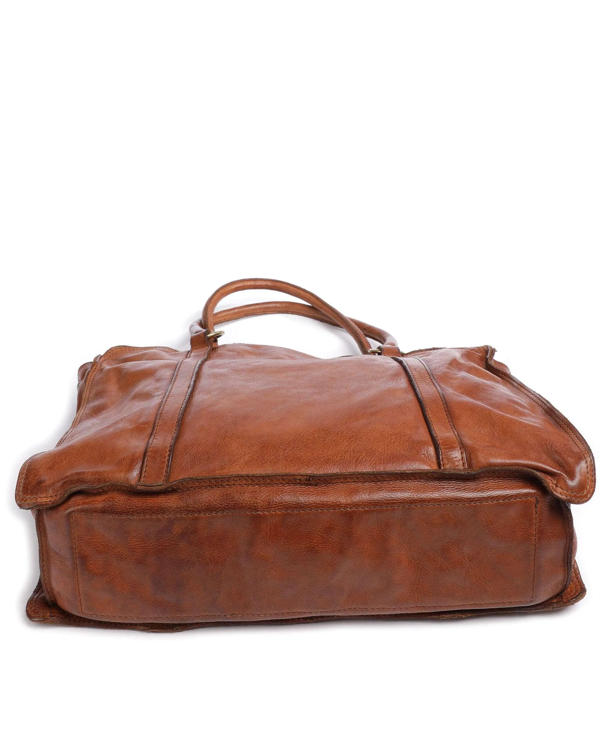  Campomaggi Borsa a mano 14″ pelle di vacchetta grana marrone  