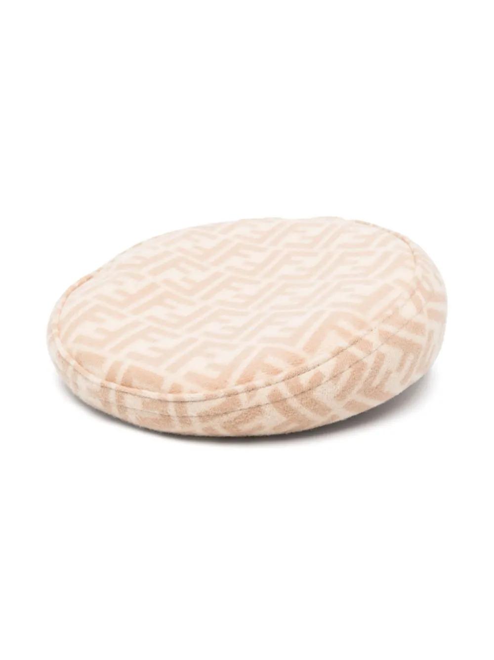 Cappello per bambina Fendi Kids beige con stampa monogramma FF