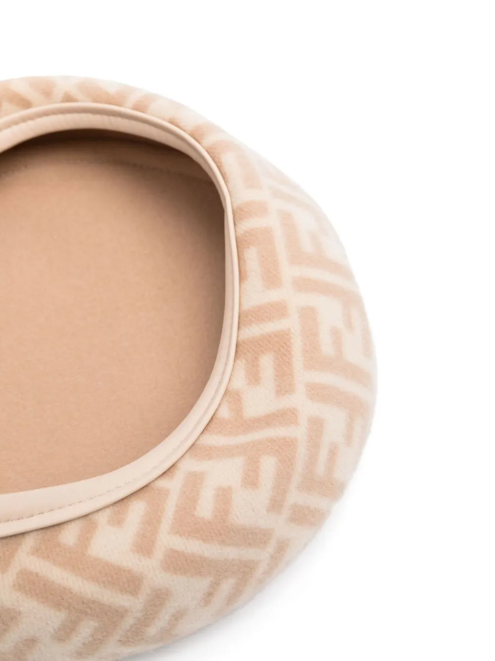Cappello per bambina Fendi Kids beige con stampa monogramma FF