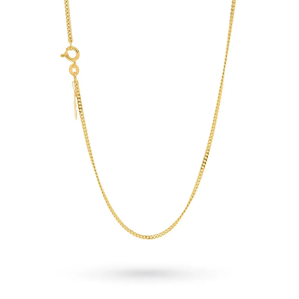 Catena groumette sottile piena oro giallo 18kt 50cm