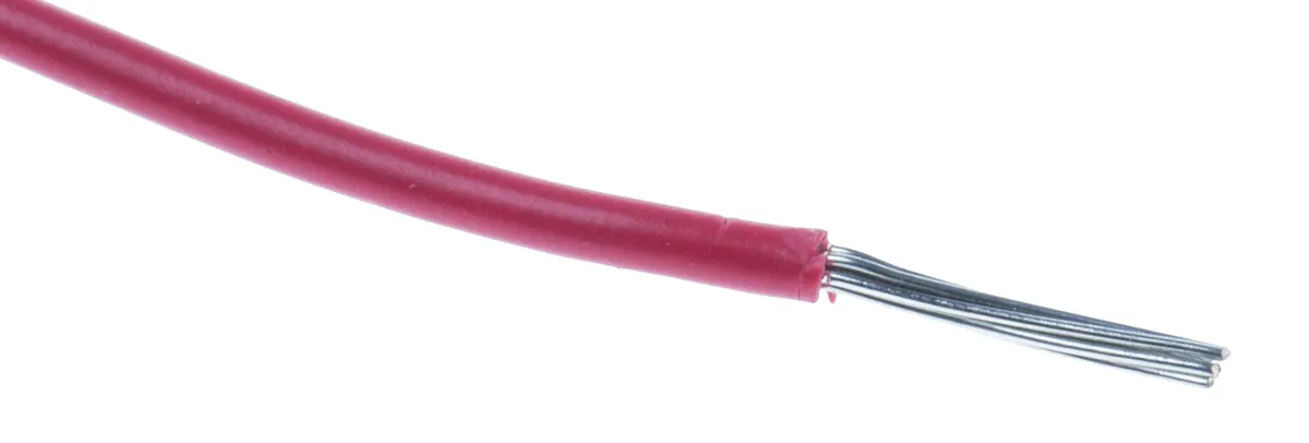 Cavo di collegamento apparecchiature RS PRO, 0,2 mm², 24 AWG, 600 V, 100m, Rosso, UL11028