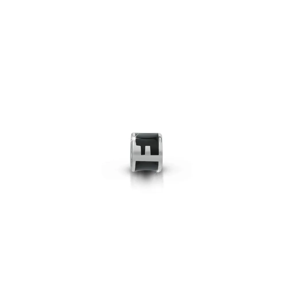 Charm Le Bebé Cilindro in Argento e Smalto | Lettera F – Add – LBU030-F