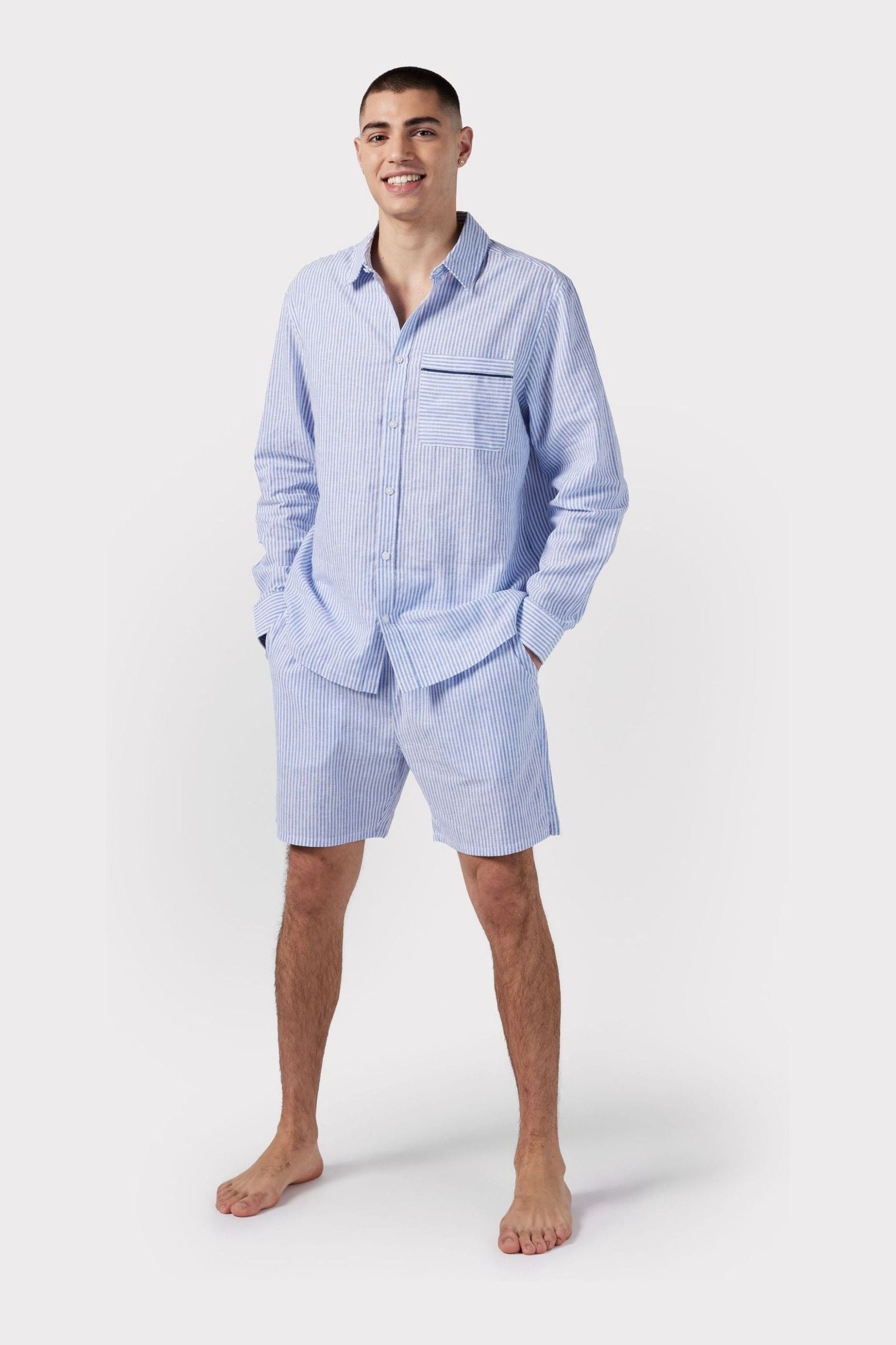 Chelsea Peers - Shorts del pigiama A righe in popeline