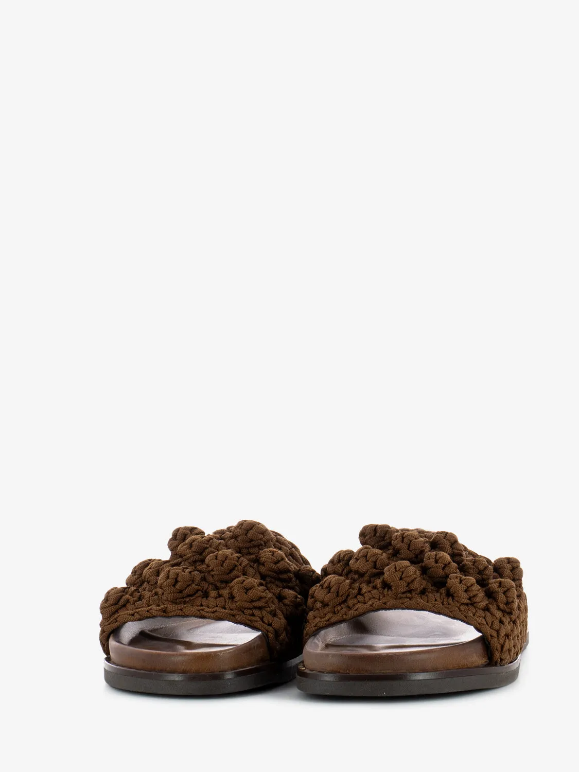 Ciabatta dettaglio nodi brown