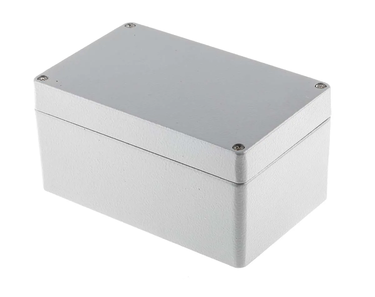 Contenitore RS PRO in Alluminio pressofuso 160 x 100 x 81mm, col. Grigio, IP66