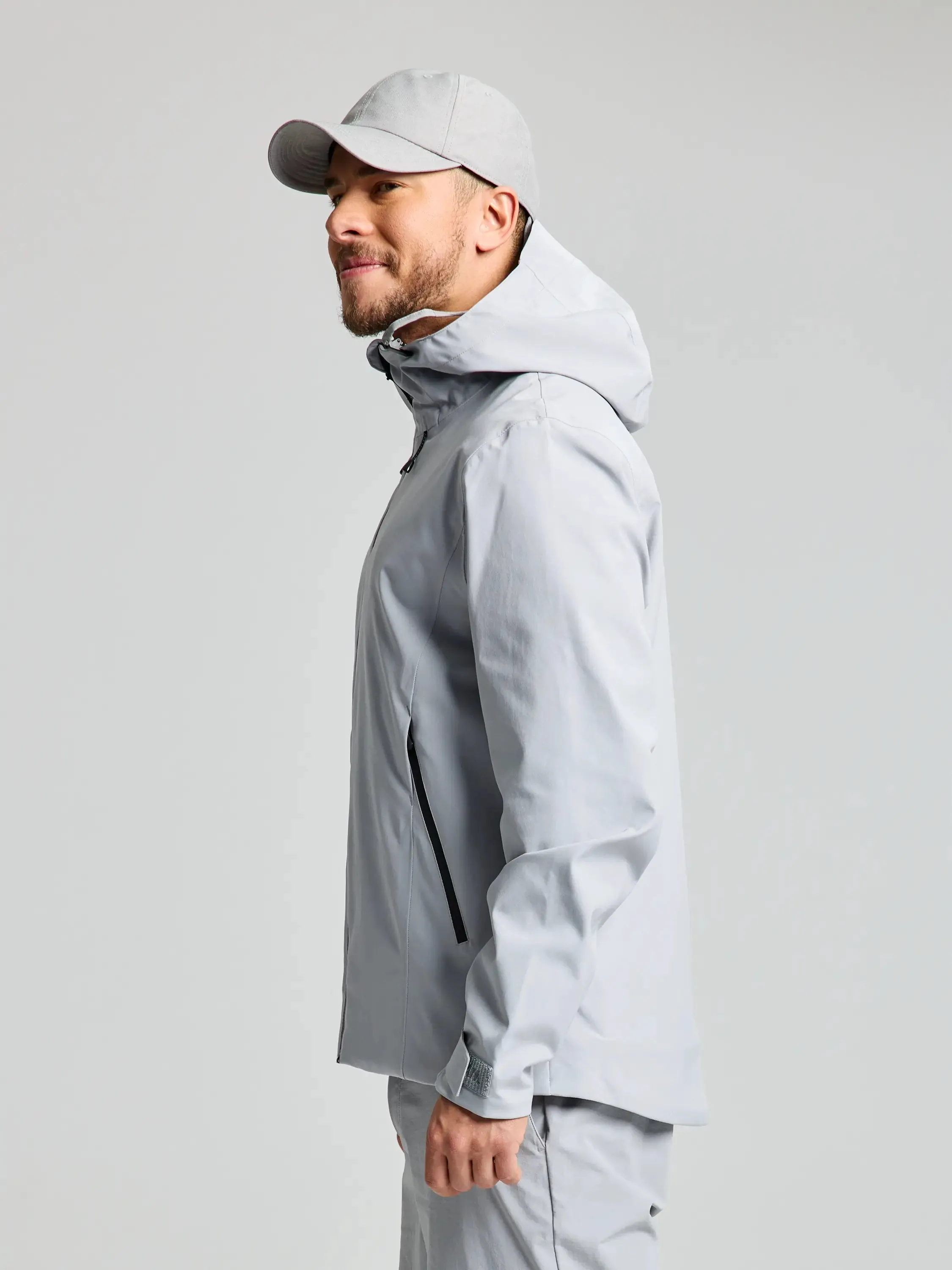   CREW HOODED JACKET Giacca Impermeabile con Cappuccio
