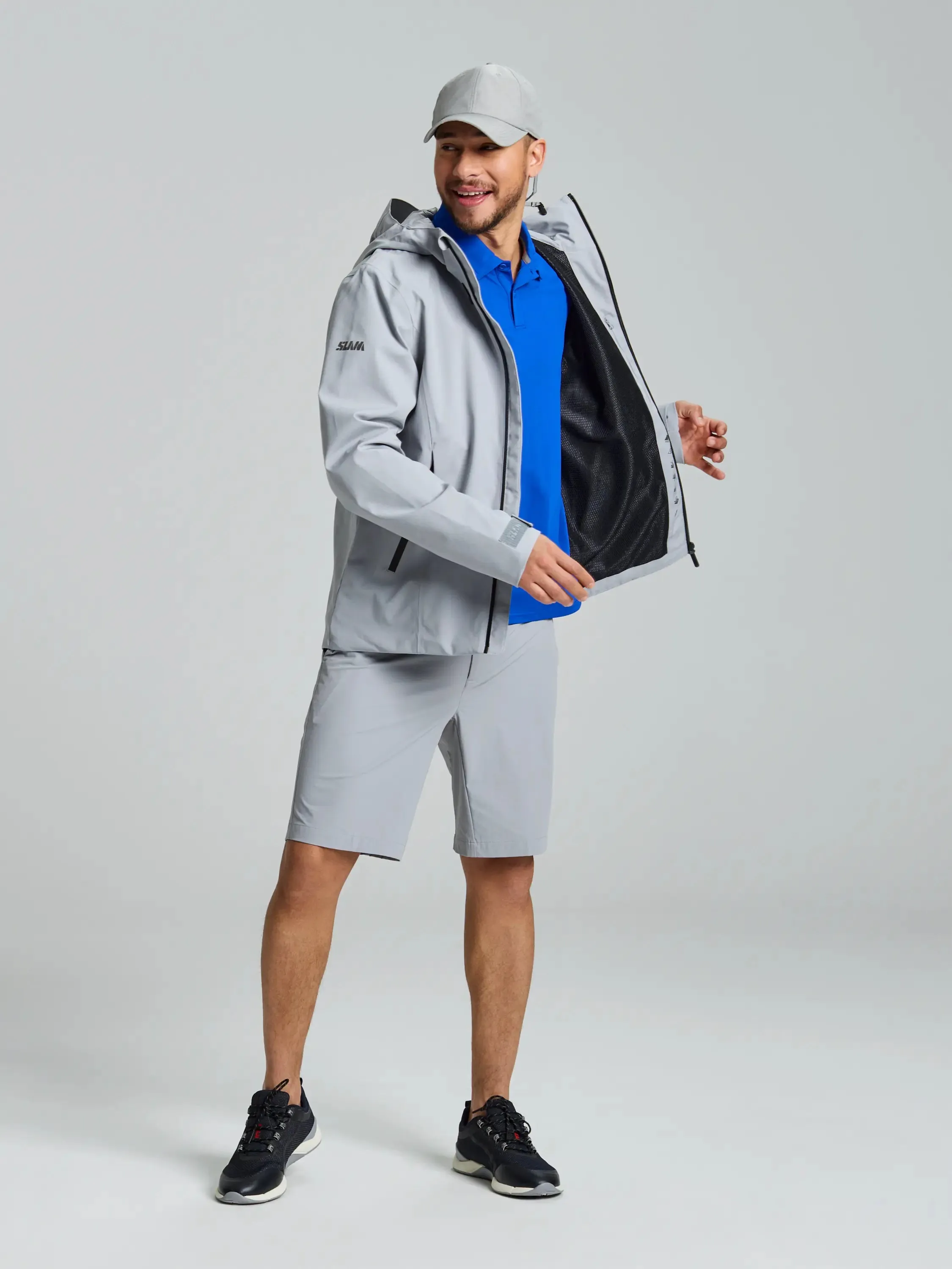   CREW HOODED JACKET Giacca Impermeabile con Cappuccio