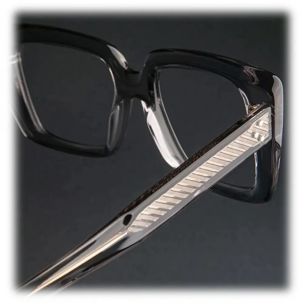 Cutler & Gross - 1401 Cat Eye Optical Glasses - Black on Horn - Luxury - Cutler & Gross Eyewear