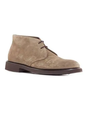 DOUCAL'S Calzature,Stivaletti Polacchino in camoscio di visone beige 
