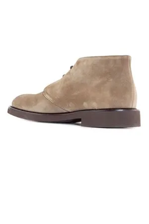 DOUCAL'S Calzature,Stivaletti Polacchino in camoscio di visone beige 