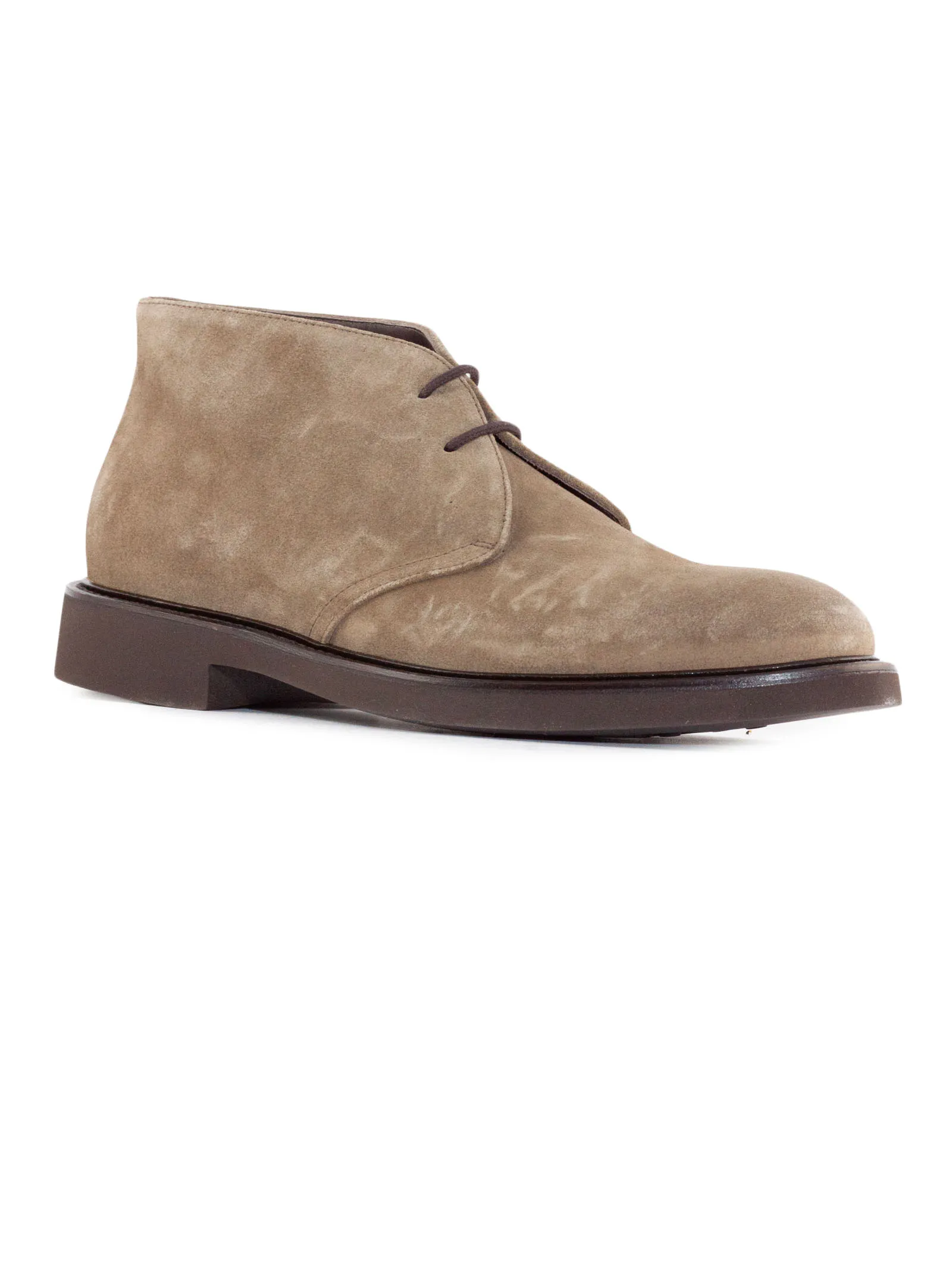 DOUCAL'S Calzature,Stivaletti Polacchino in camoscio di visone beige 