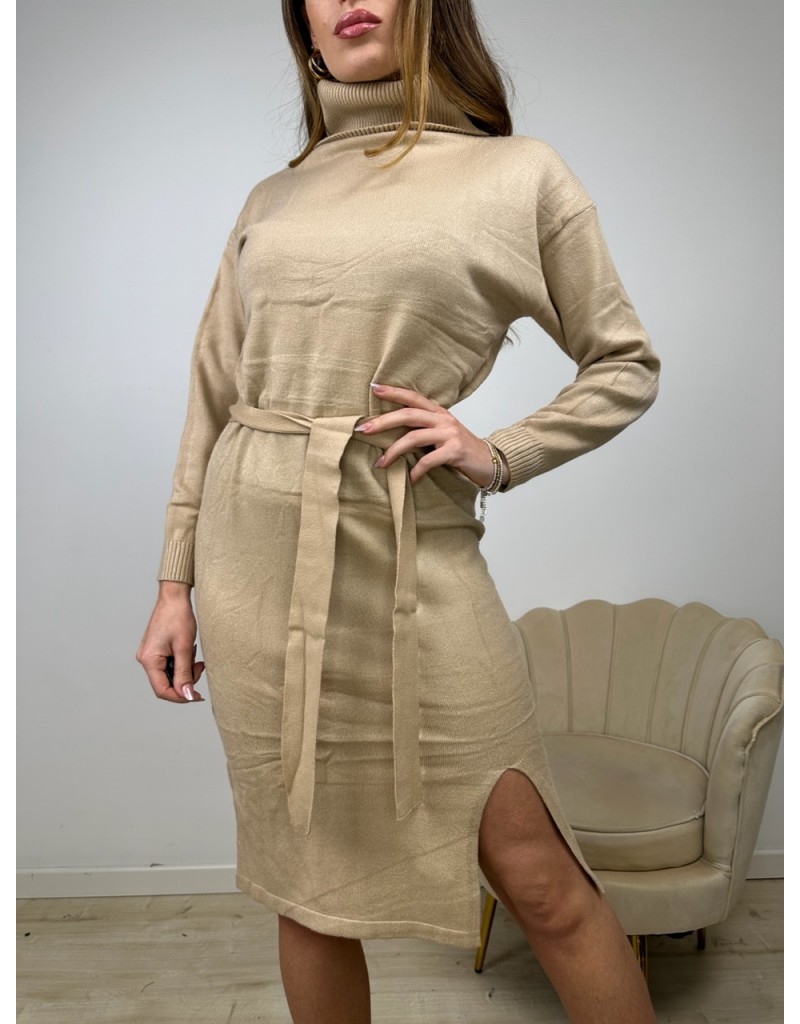 DRESS PULL CLOE CAMEL