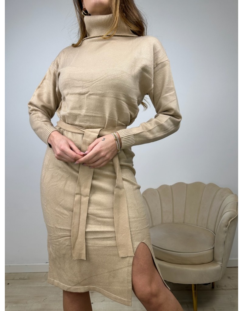 DRESS PULL CLOE CAMEL