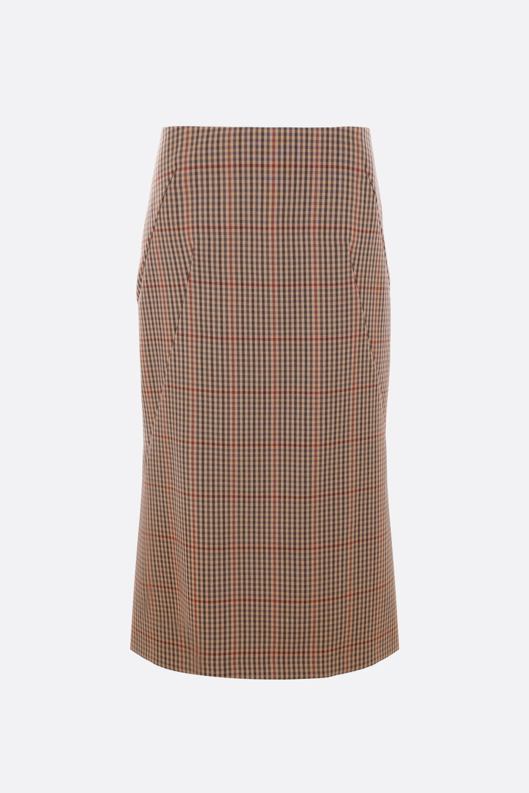  DRIES VAN NOTEN gonna midi Sibyl in lana check 
