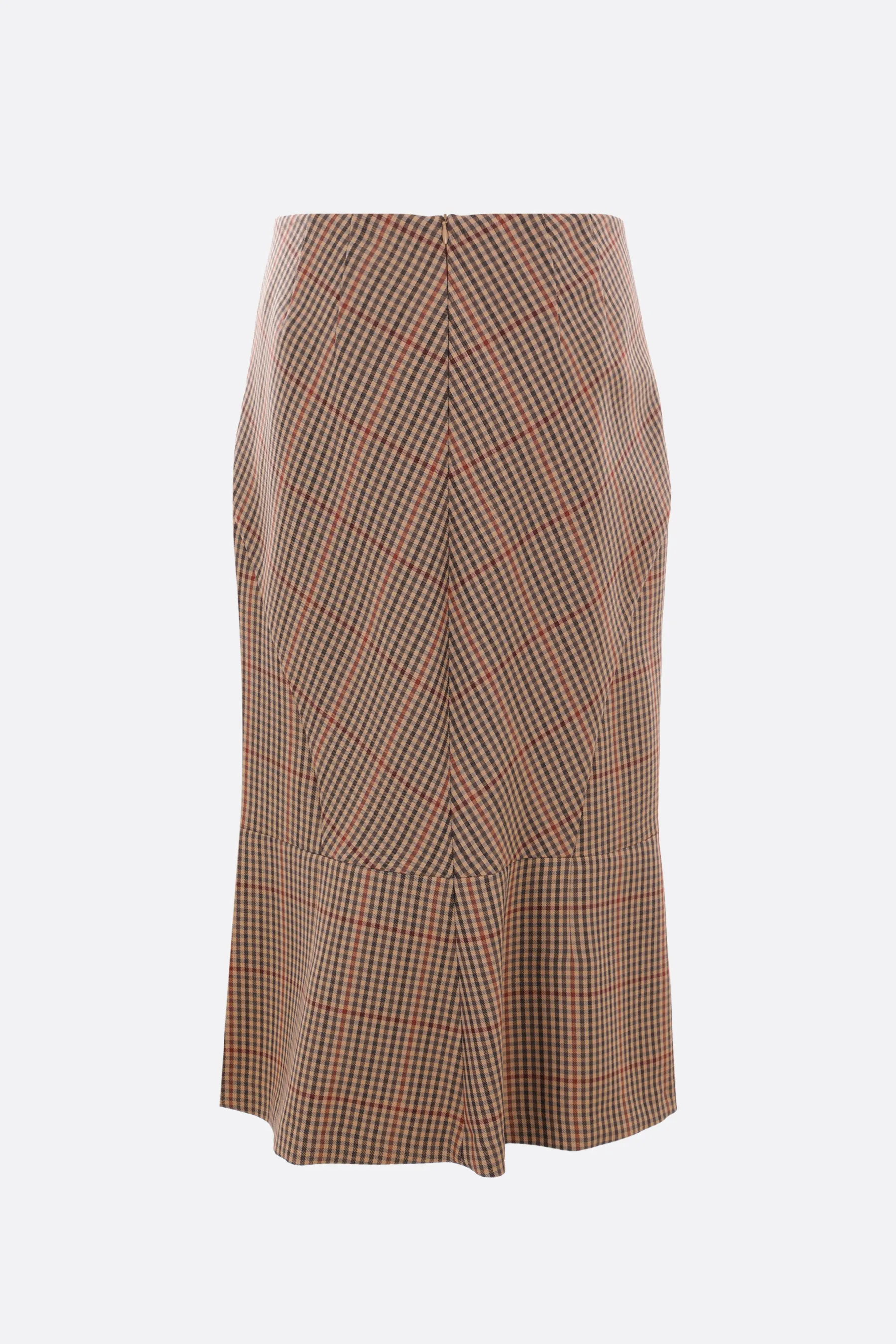  DRIES VAN NOTEN gonna midi Sibyl in lana check 