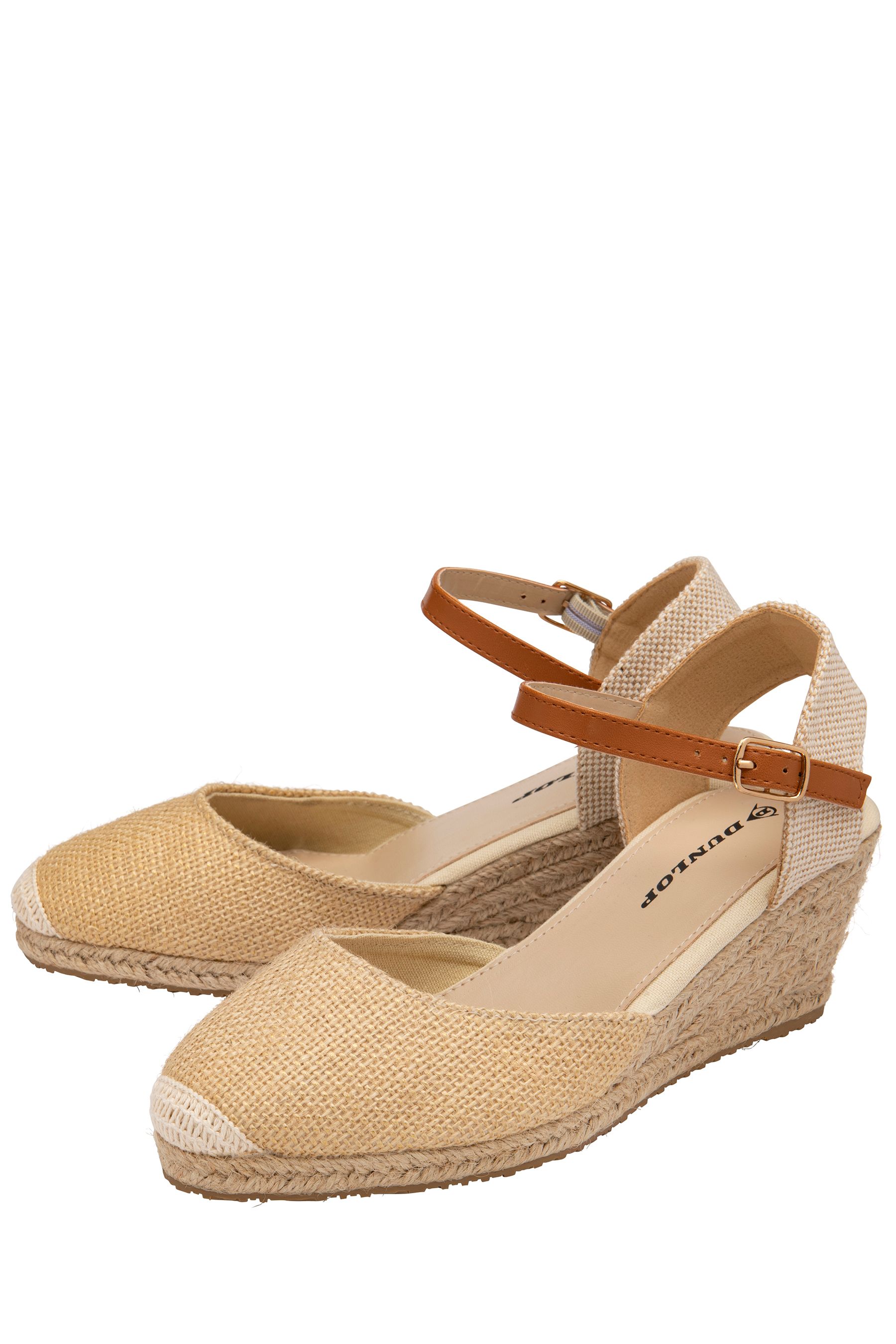 Dunlop - Sandali espadrillas con zeppa