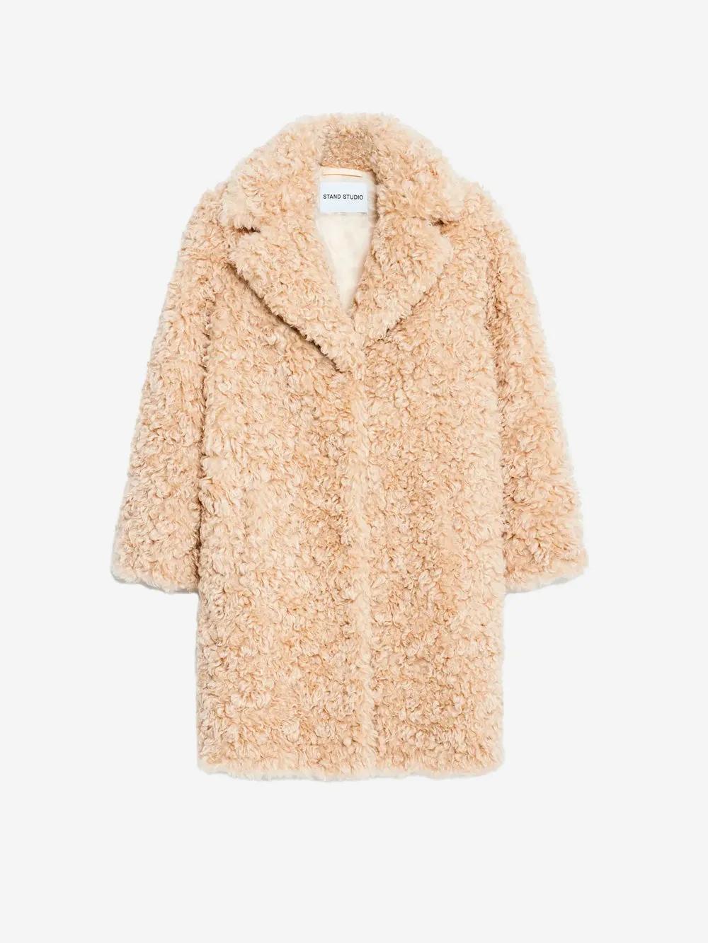 Ecopelliccia Camille Cocoon coat beige