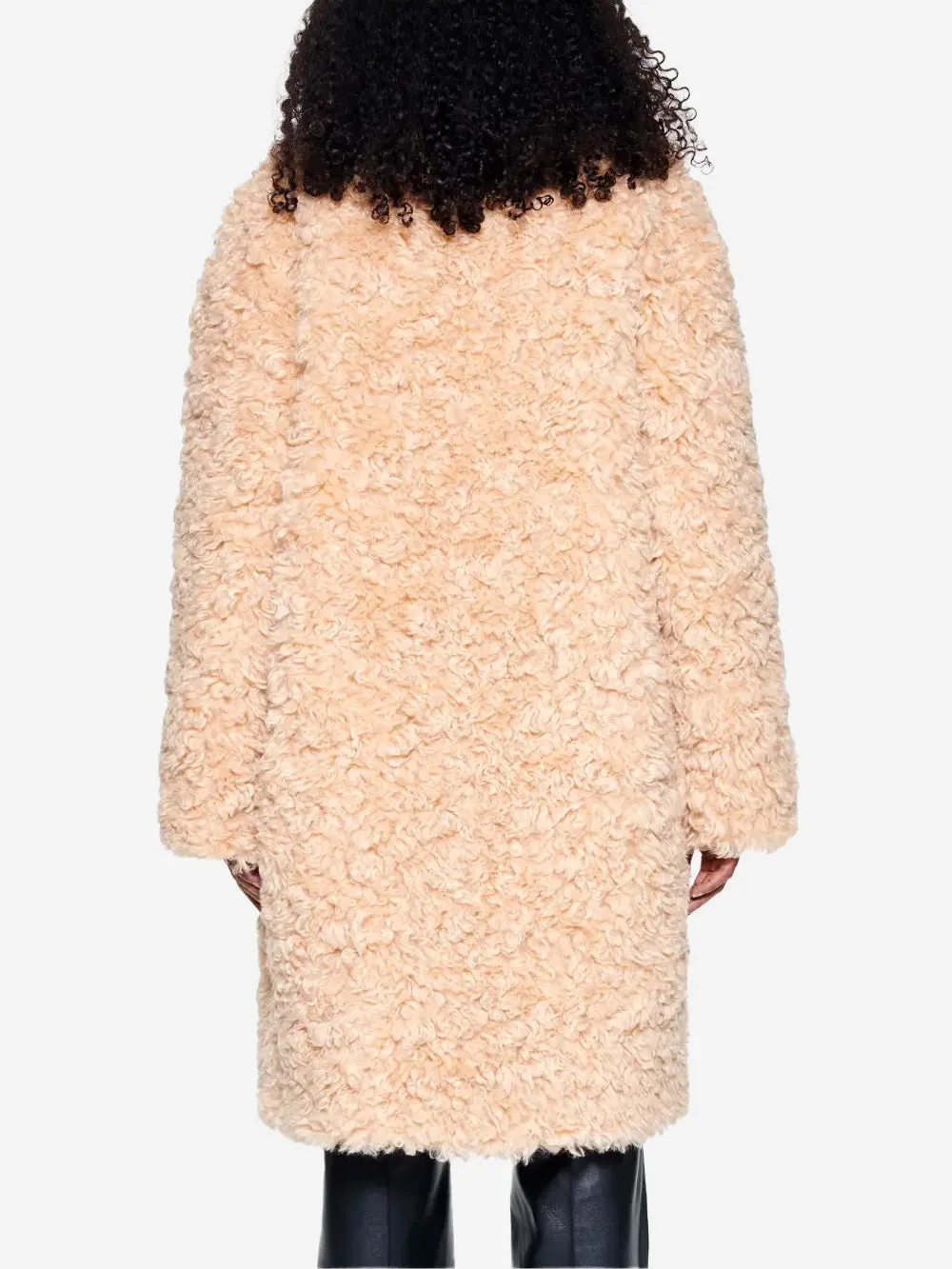 Ecopelliccia Camille Cocoon coat beige