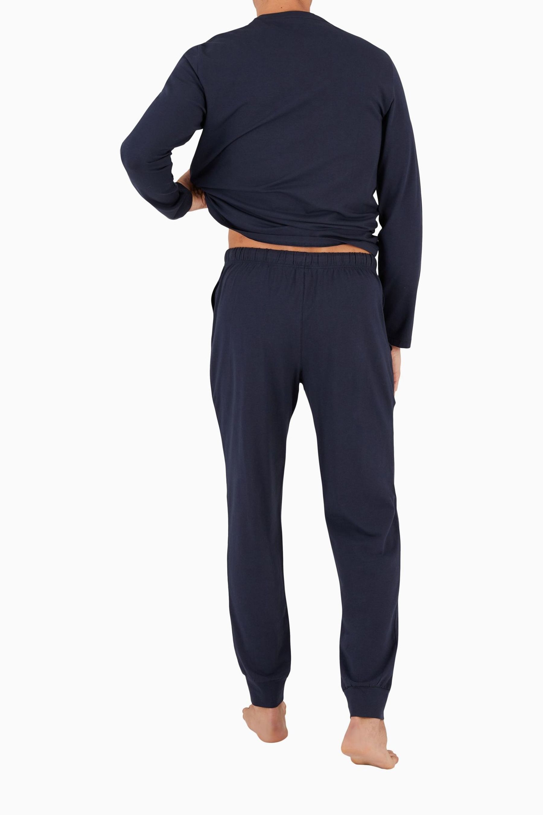 Emporio Armani - Blu navy - Pigiama lungo con logo
