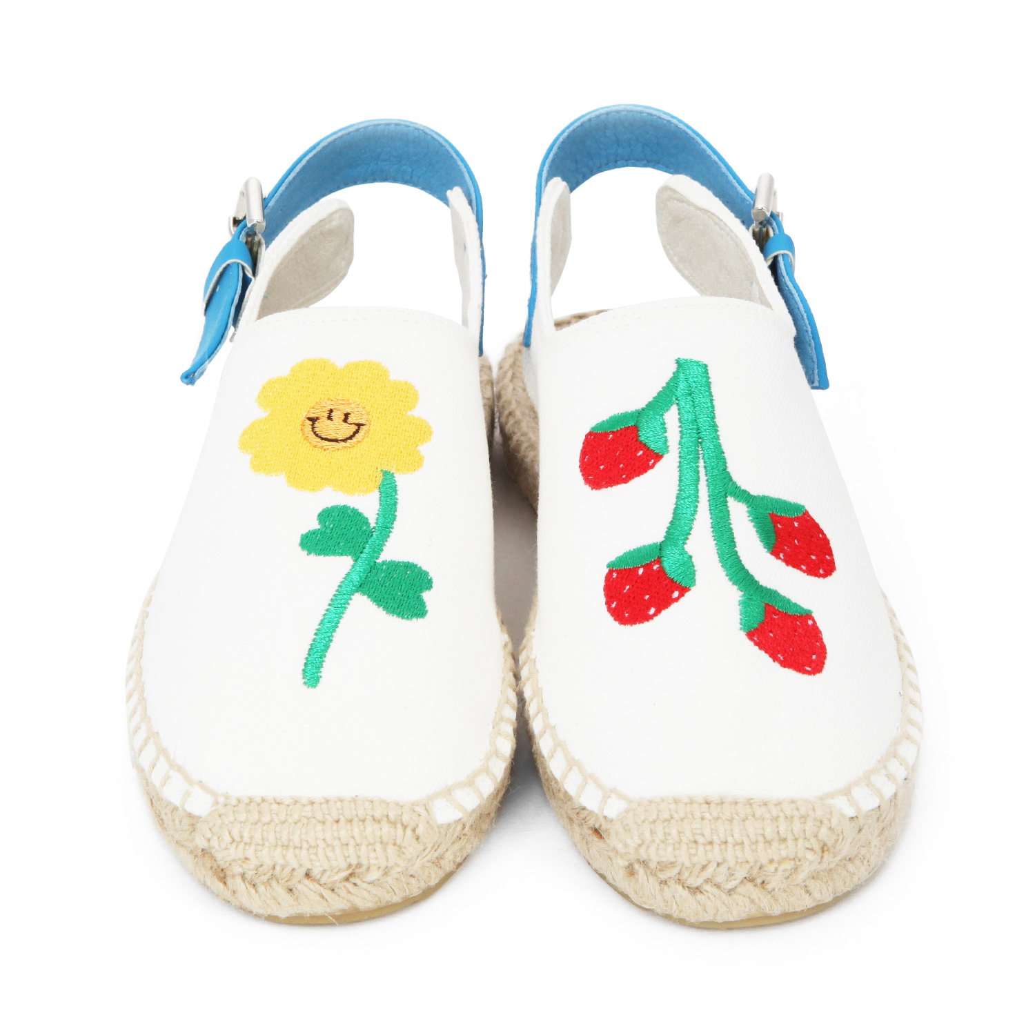 Espadrillas Bianche E Azzurre Bambina