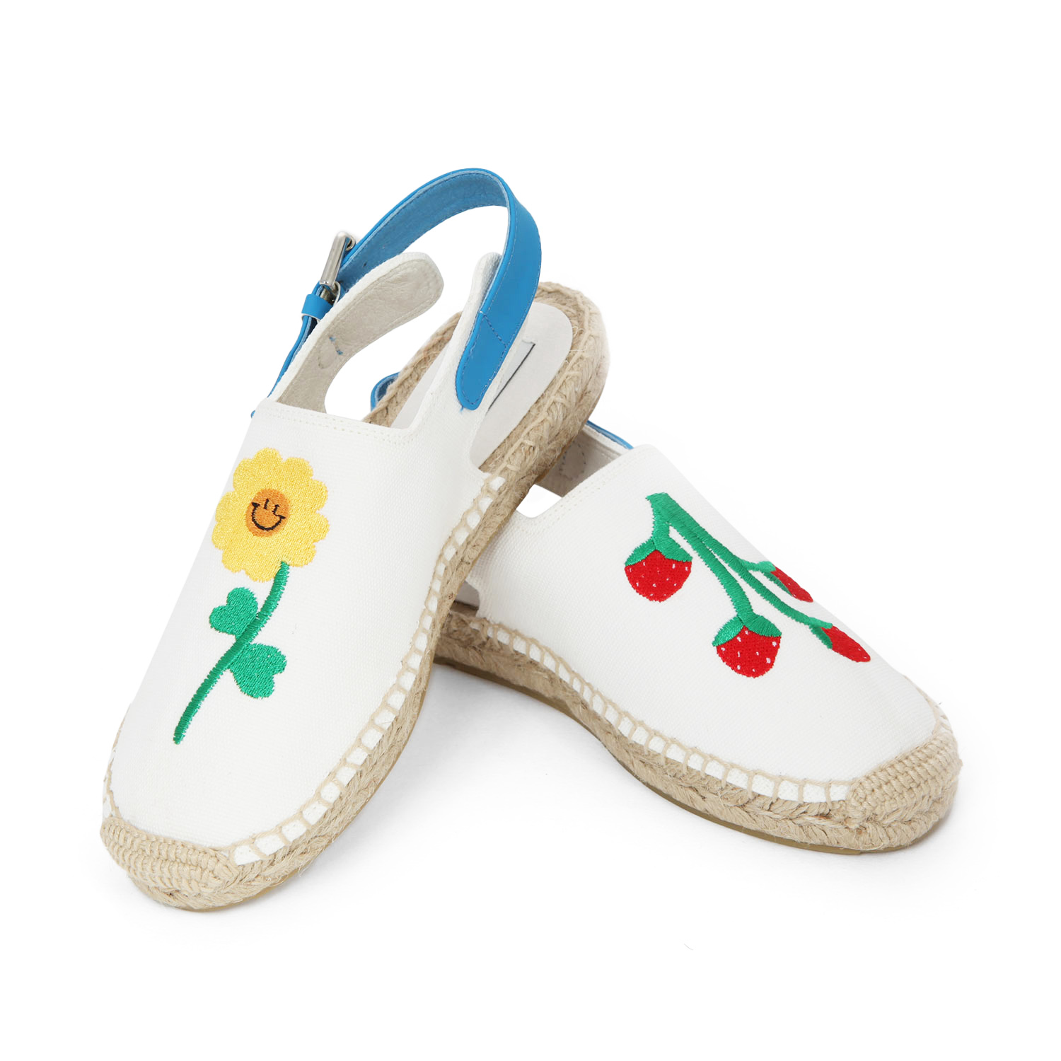Espadrillas Bianche E Azzurre Bambina