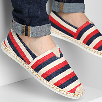 Espadrillas blu navy rosso bianco