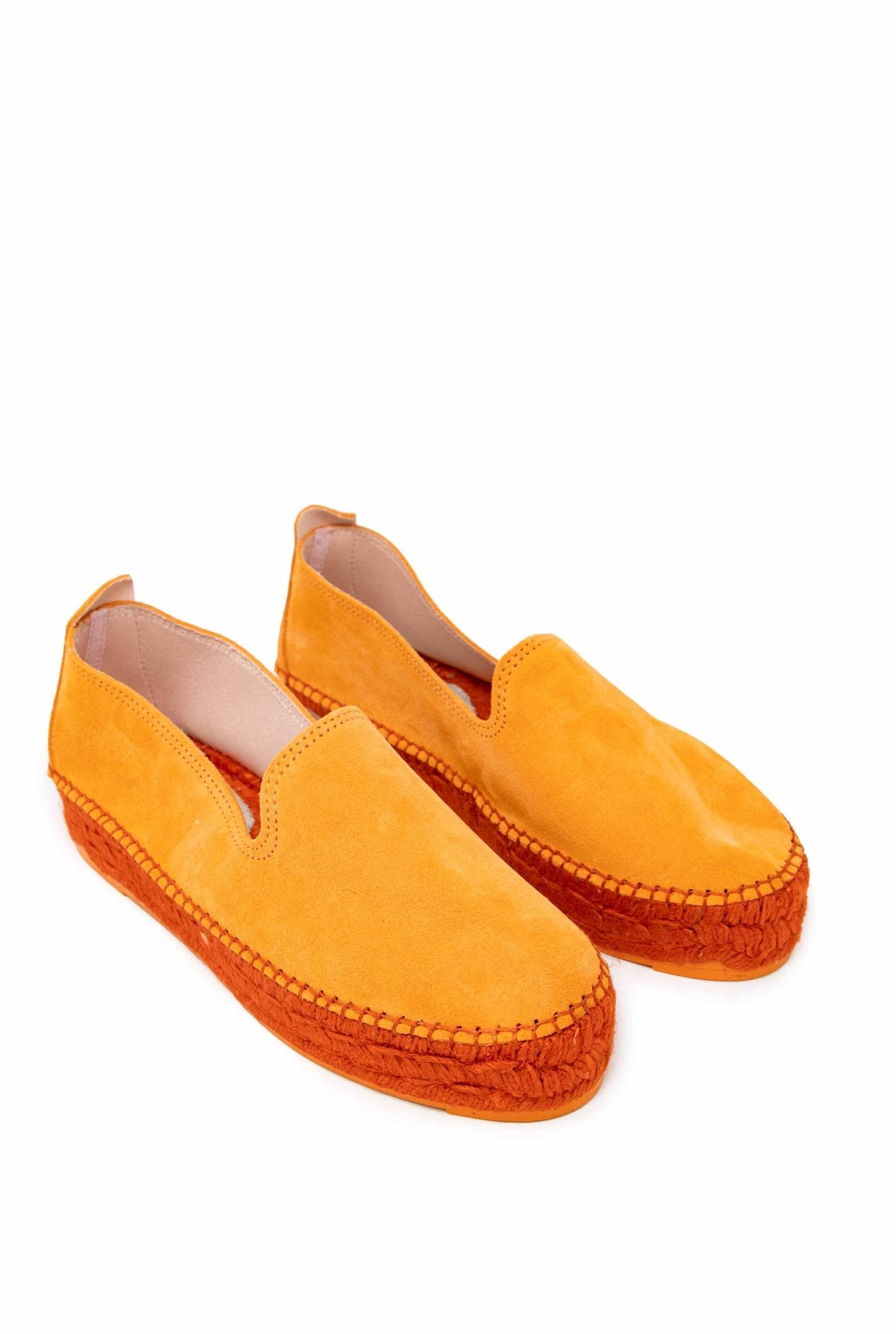 Espadrillas con doppia suola arancione