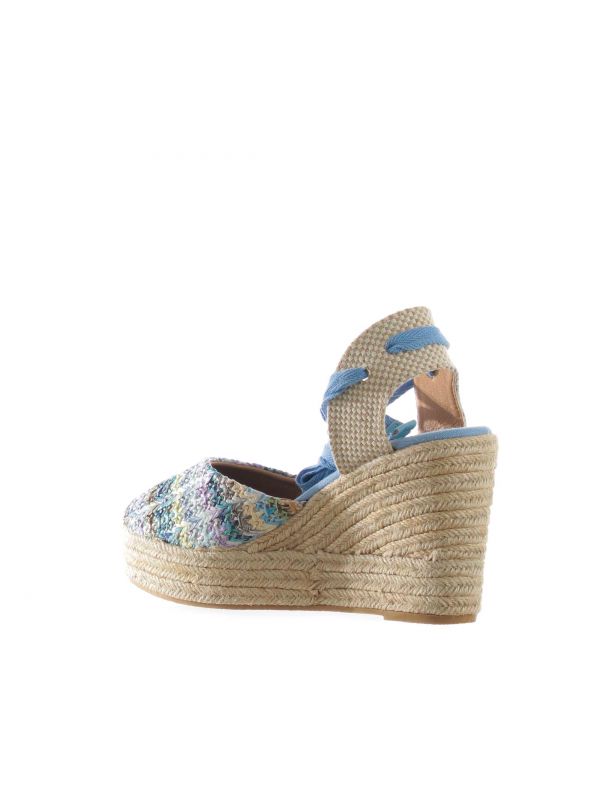 Espadrillas in raffia con zeppa
