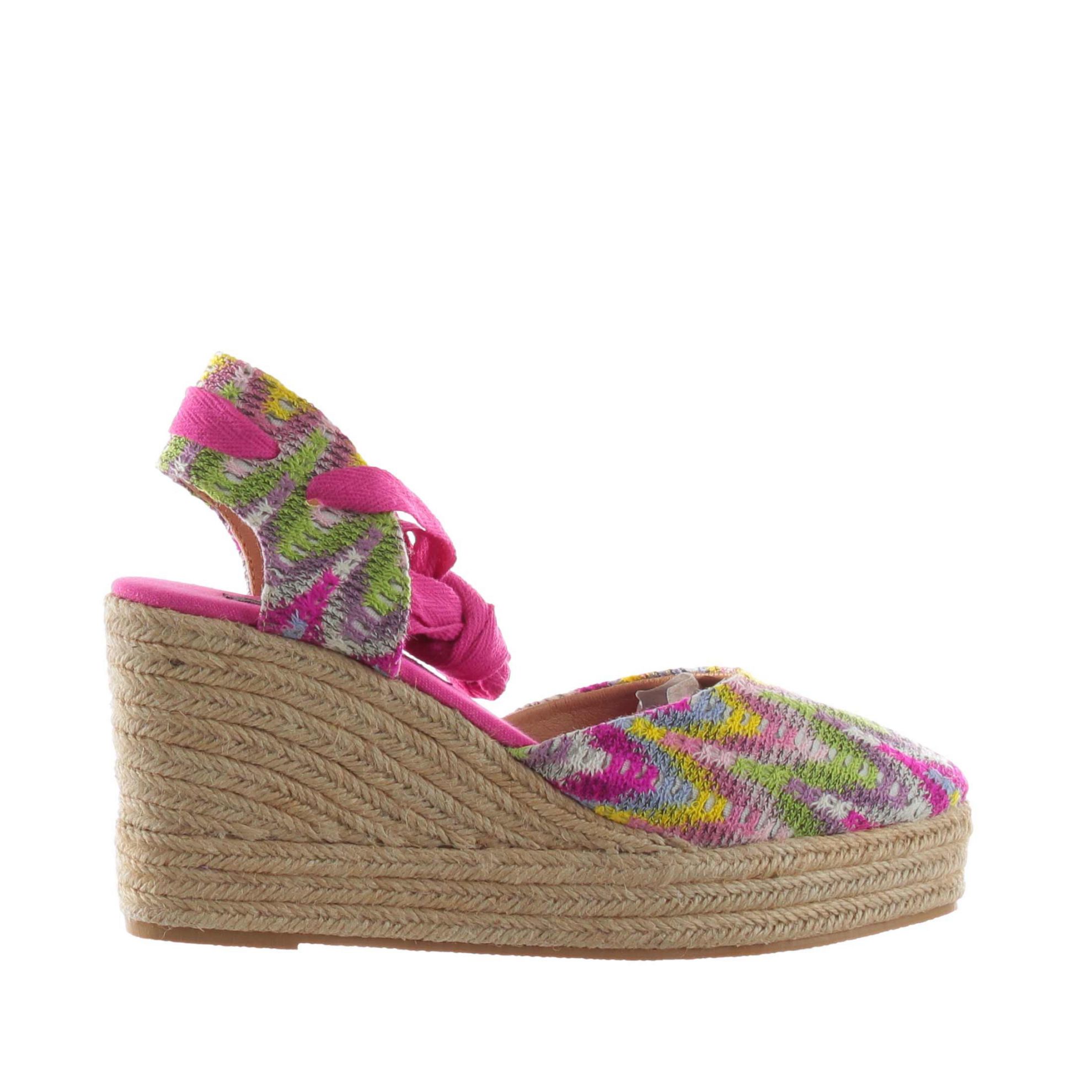 Espadrillas in tessuto con zeppa