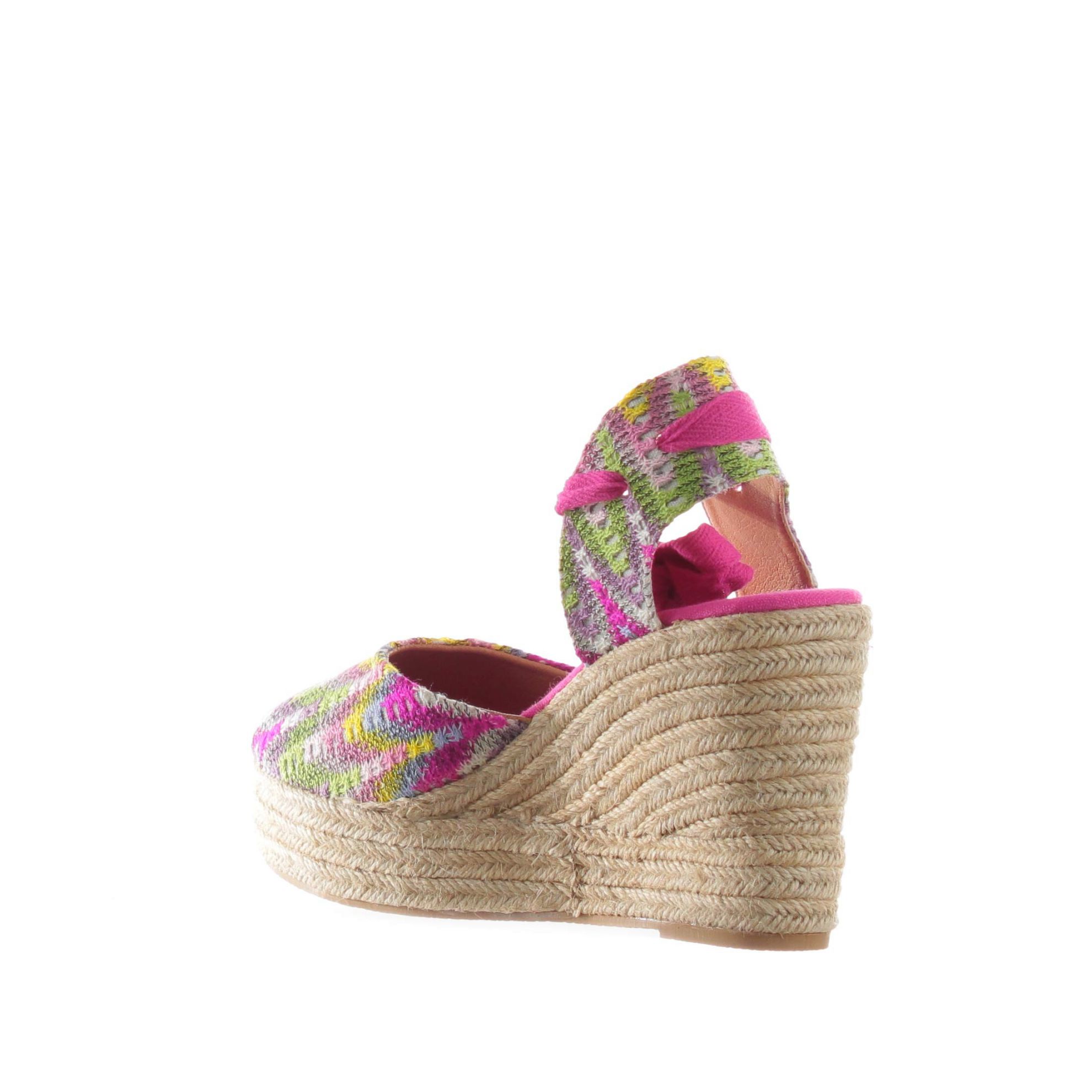 Espadrillas in tessuto con zeppa
