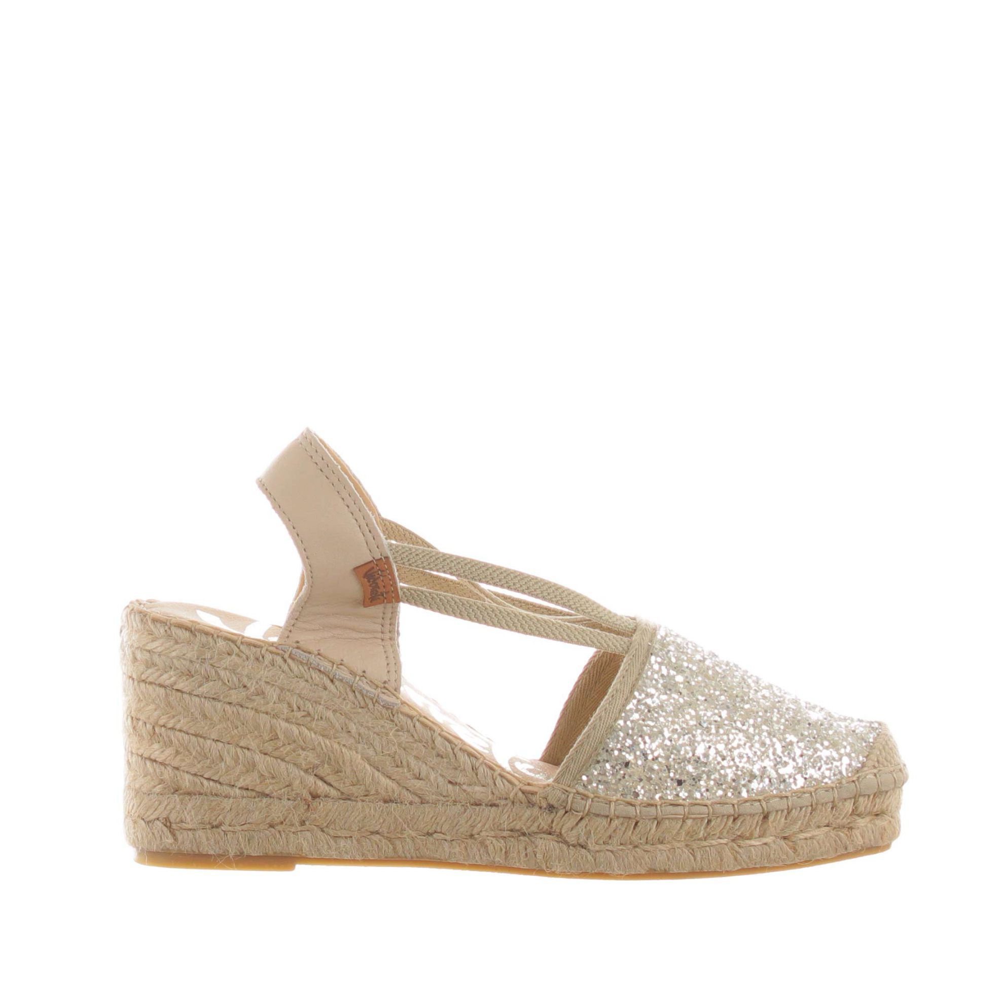 Espadrillas valenciana elasticos in glitter